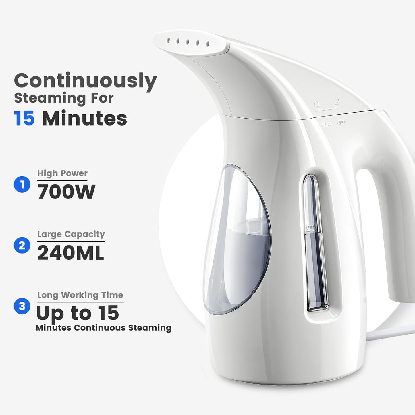 HiLIFE Portable Garment Steamer for Clothes, Portable Handheld Design 88