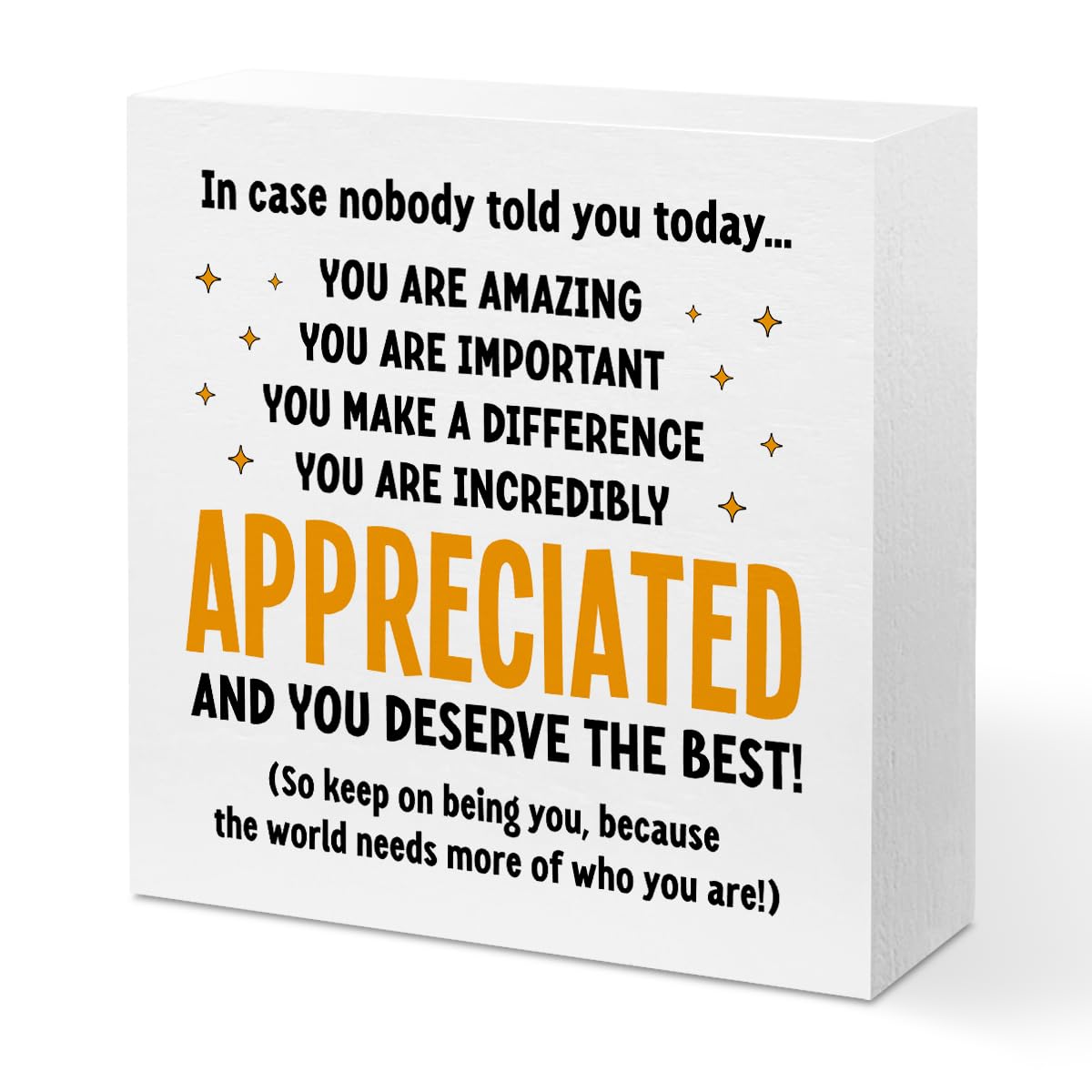 Inspirational Motivational Gifts Employee Appreciation Gifts Wood Box Sign | Daily Affirmations for Women, Little Reminders You are Enough Wooden Box Desk Decorative Sign for Office Desk Table Shelf BST202