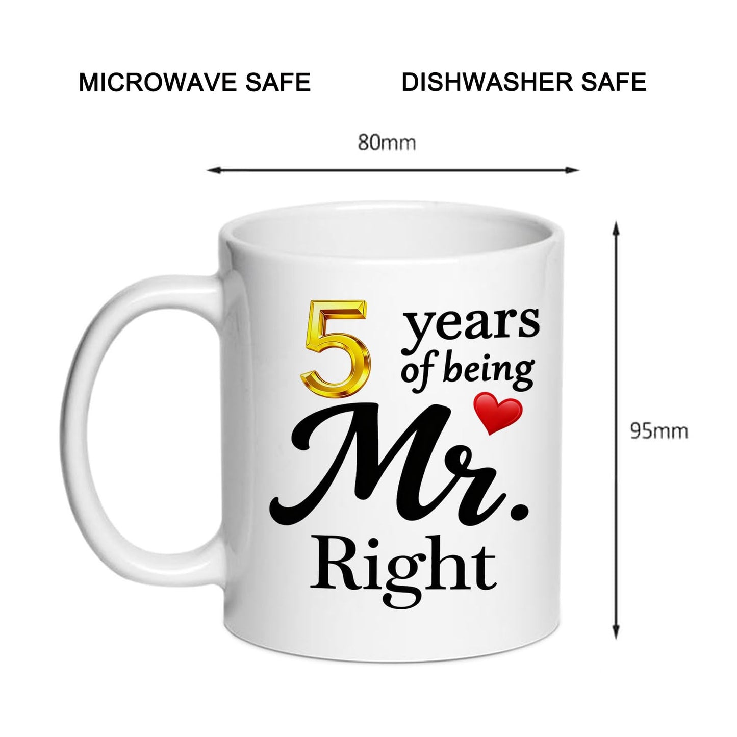 10 Year Anniversary For Couple Coffee Mugs Set of 2-10th Wedding Gifts Decorations for Parents Grandparents Husband Wife Him Her 11oz (10th) BST220