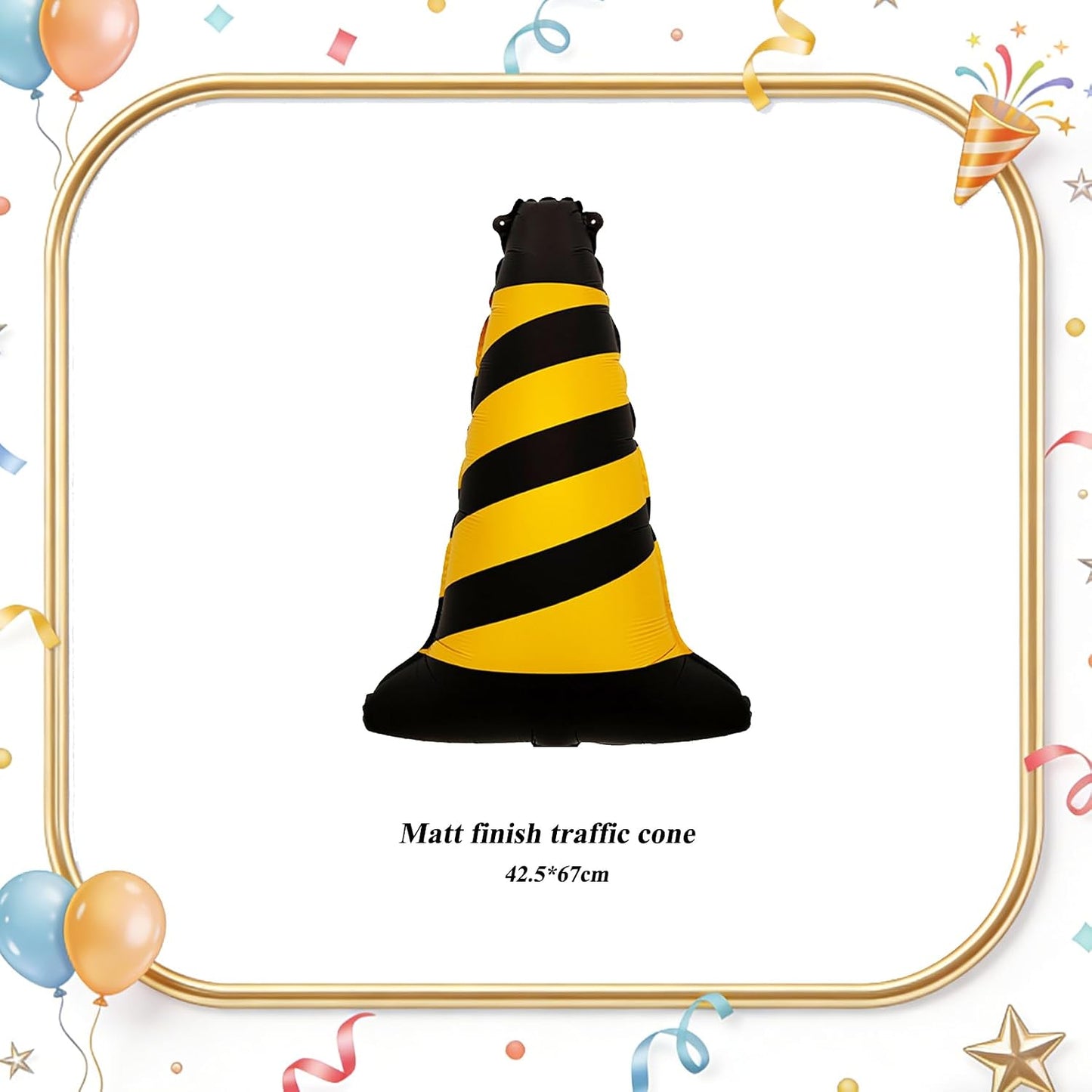 7PCS Traffic Theme Balloons Set,Racing Party Decorations with Traffic Light, Checkered Flags & Road Cone Foil Balloons, Race Car Birthday Decorations for Boys, Baby Shower WN420