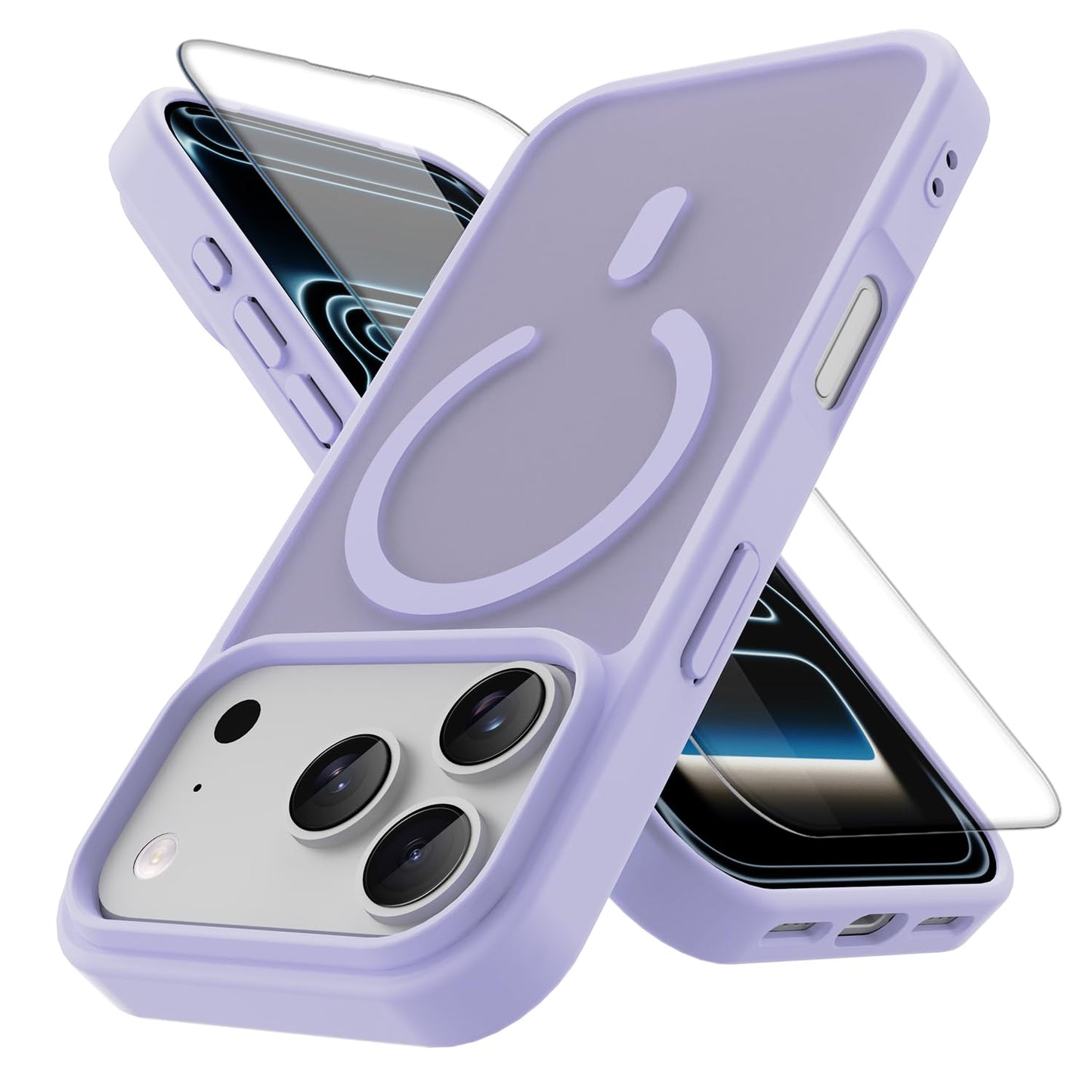 PinLiSheng for iPhone 17 Pro Max Case， Compatible with MagSafe, Shockproof Military-Grade Protection, Scratch-Resistant Back, Anti-Yellowing，Magnetic Phone Case for iPhone 17 Pro Max, Clear WN420