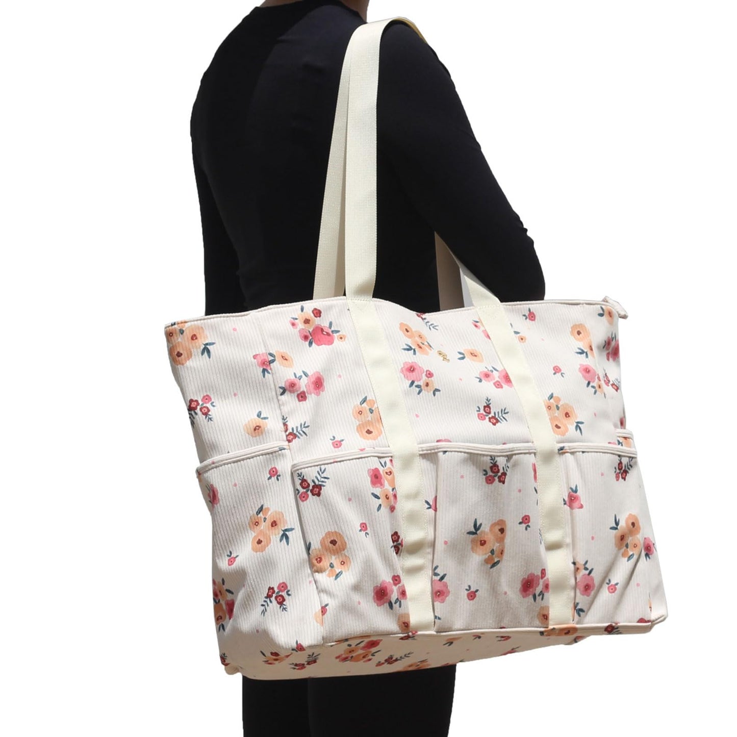 ESVAN Utility Tote Bag Weekender Duffle Bag with 13 Pockets - Perfect for Travel, Work, Gym, Beach, Teachers, and Nurses BST326H