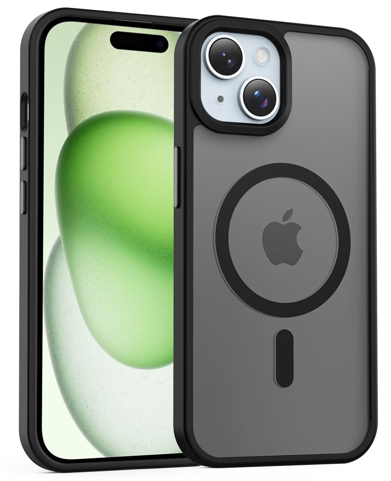 for iPhone 17 Pro Max Case Clear with Screen Protector, Compatible with Magsafe, Anti-Yellowing, Military-Grade Protection, Shockproof Slim Magnetic Phone Case Cover, Black WN420