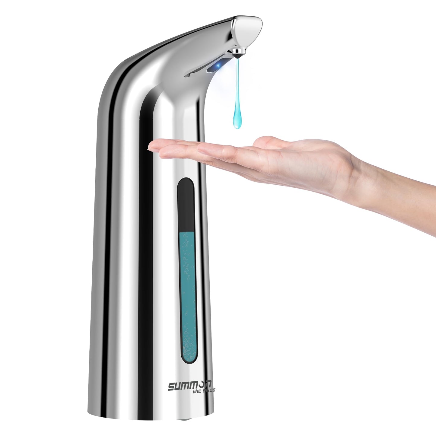Automatic Soap Dispenser Touchless,400ML Hand & Dish Countertop Electric Liquid Dispenser with Sensor,Modern 4 Gear Adjustable Black Waterproof Battery Operated Kitchen Auto Soap Pump WN420