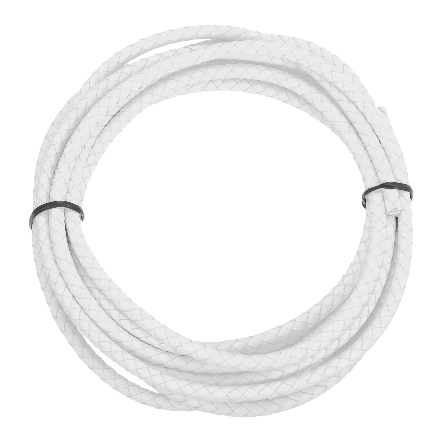 MECCANIXITY 1.1 Yards Bolo Tie Cord 6mm Diameter Round Braided Leather Strip 1 Meter Long for Bracelet Necklace Beading, Yellow WN420