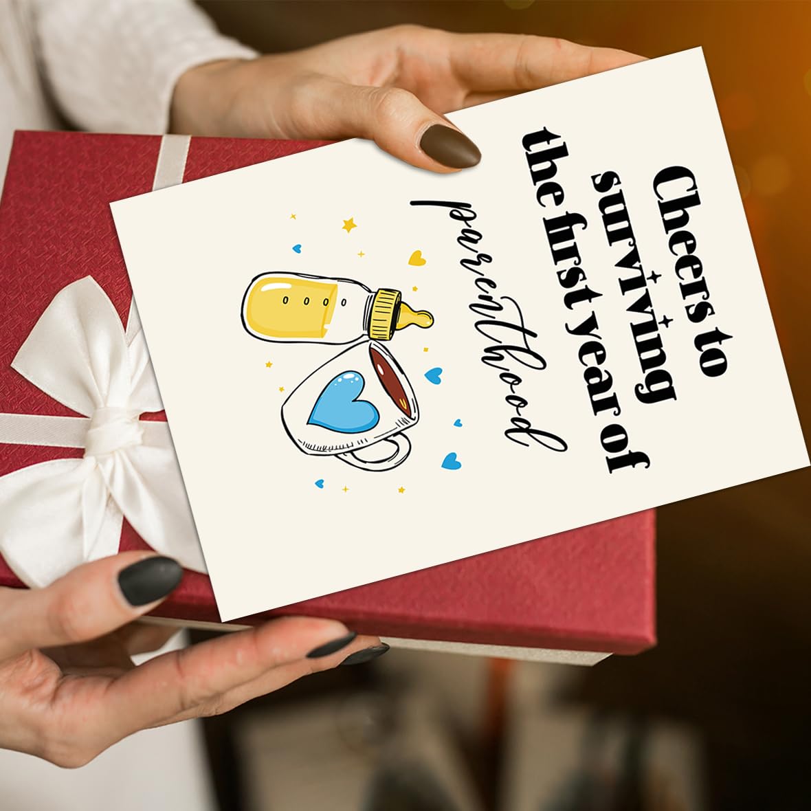 fancu Funny Birthday Card for Boyfriend, Cheeky Card for Husband | 5 x 7 inch cheeky birthday card with matte finish, printed message, red envelope, and sticker for boyfriend or husband BST202
