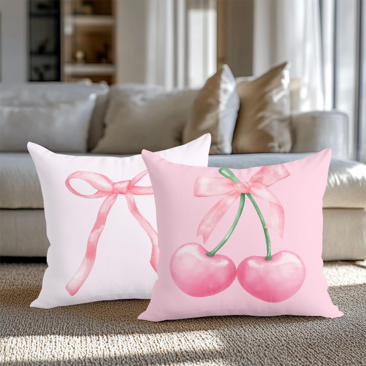 4 PCs Lemon Decor Pillow Covers 18x18, Italian Gifts Throw Pillow Covers | Italy Lemon Pillow Cases Decorative Pillow Protectors Living Room Bedroom Office Home Decor for Cushion Car Bed BST202