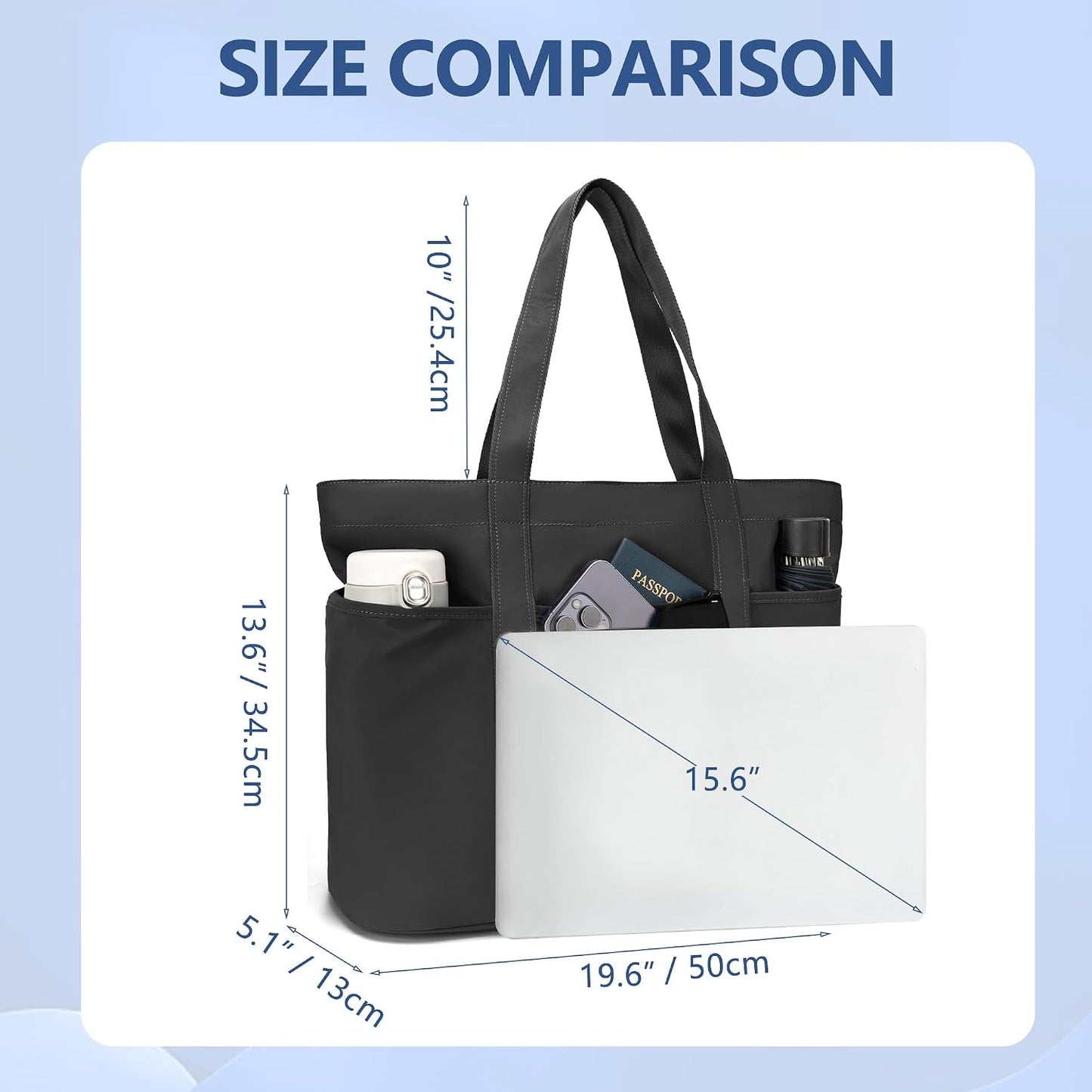 Tote Bag for Women,Large Handbag with Laptop Compartment, Shoulder Bag for Travel, Tote Bags for Work and Everyday WN420