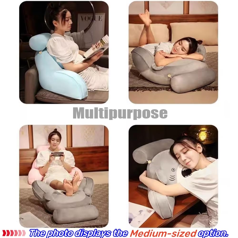 Bed Rest Reading Pillow - Kawaii Soft Lumbar Pillows Rest Cushion with Washable Cover N3233