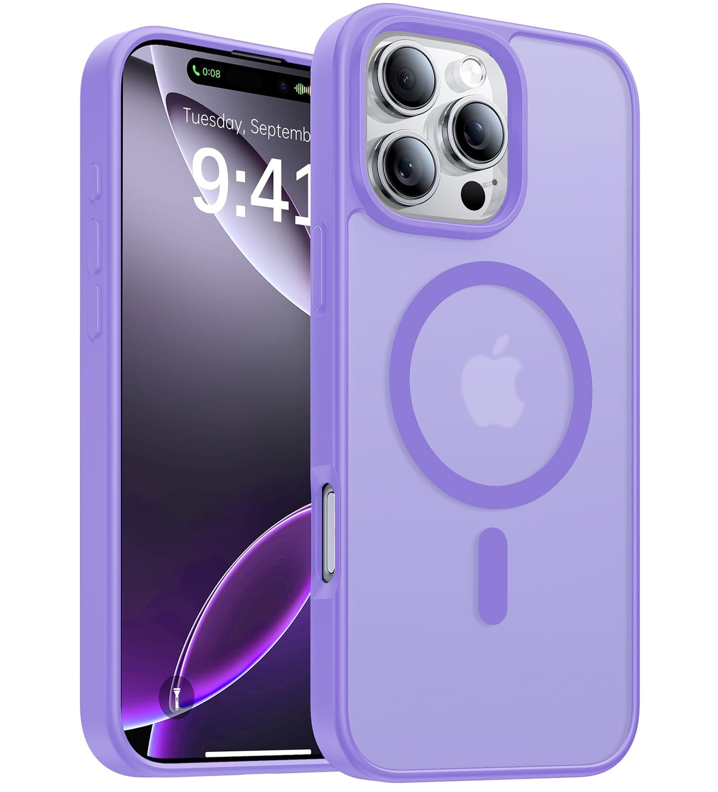 Magnetic for iPhone 17 Pro Max Case,[Anti-Slip][Compatible with MagSafe][Military Grade Drop Protection] Shockproof Protective Translucent Phone Case for iPhone 17 Pro Max Case,Wine Red WN420