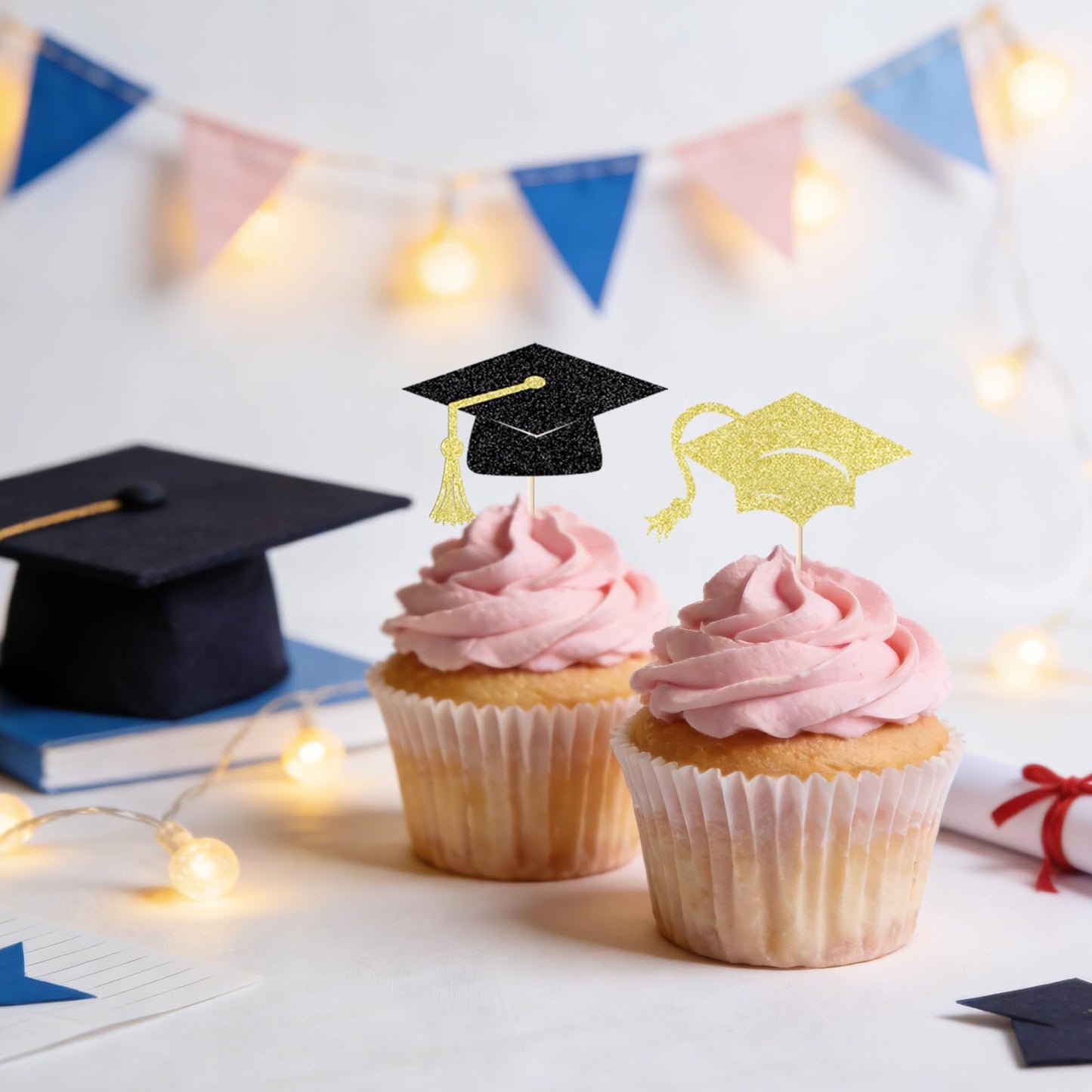 24 Pack Nurse Cupcake Toppers Nursing School Graduation Cupcake Picks Medical Rn Nurse Grad Themed Birthday Baby Shower Party Cake Decorations Supplies BST326L