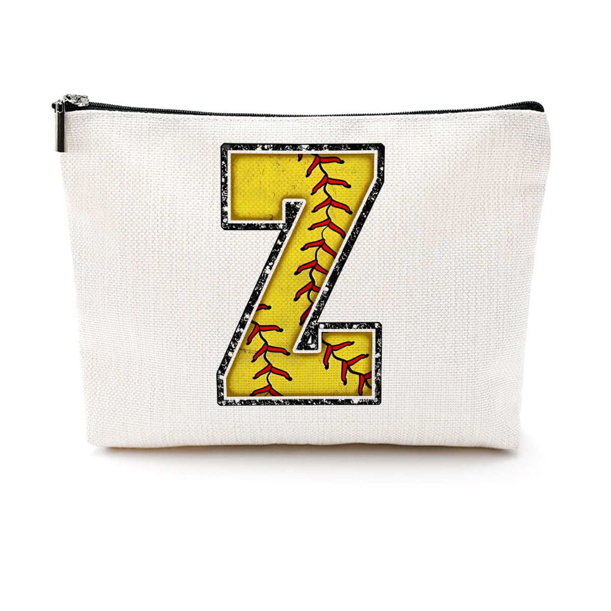 Soccer Gifts Initial Makeup Bag Soccer Girl Gifts Cosmetic Bag Letter D | Monogrammed Zipper Pouch Soccer Accessories for Girls Women Player Coaches Friend Graduation Birthday Gifts BST202