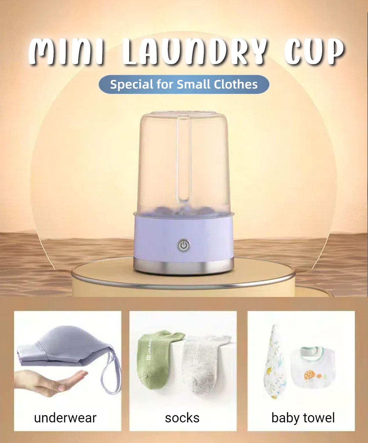 Wireless Mini Washing Machine for Dormitory, Portable Small Washer, No Need to Plug in, No Need to Drain, 1L Capacity Compact Mini Washing Cup,Green BST220