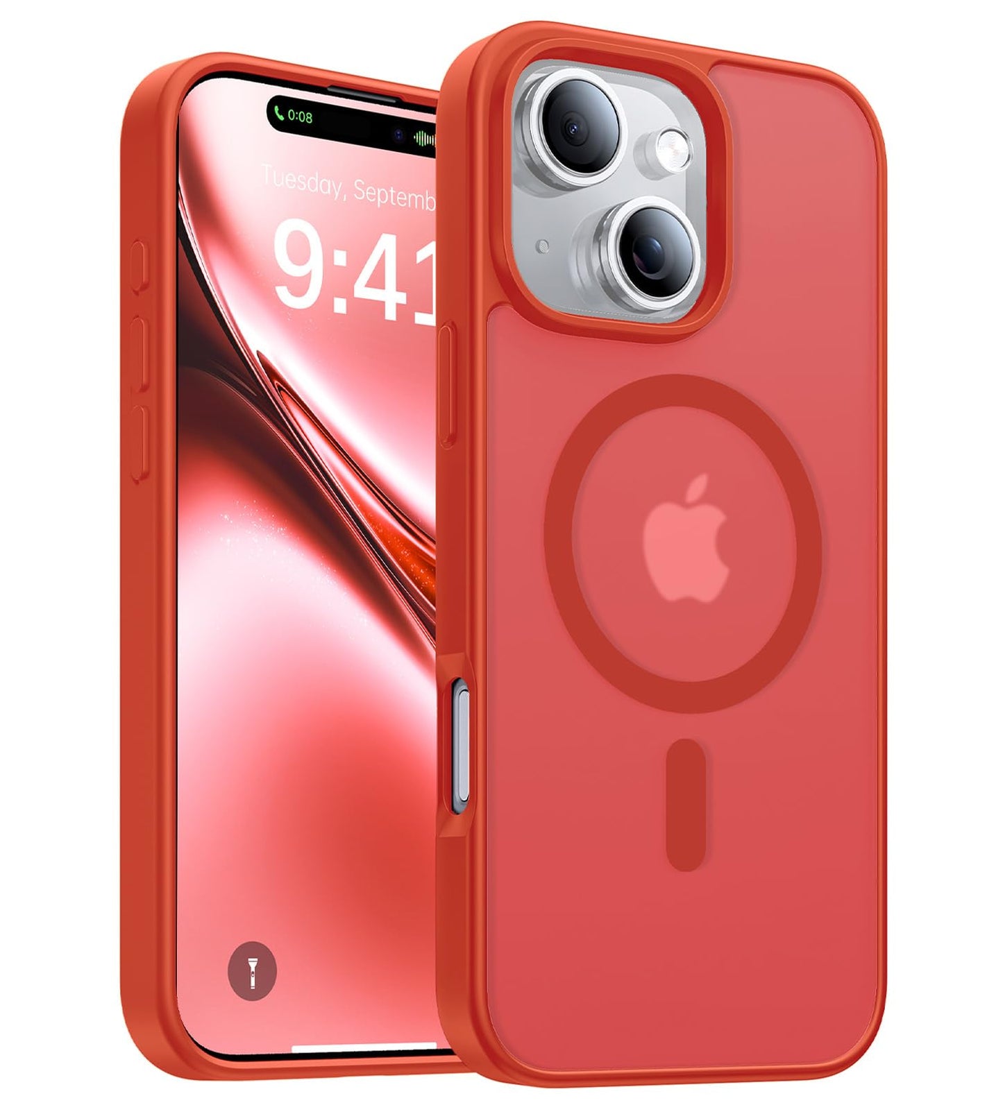 Magnetic for iPhone 17 Pro Max Case,[Anti-Slip][Compatible with MagSafe][Military Grade Drop Protection] Shockproof Protective Translucent Phone Case for iPhone 17 Pro Max Case,Wine Red WN420