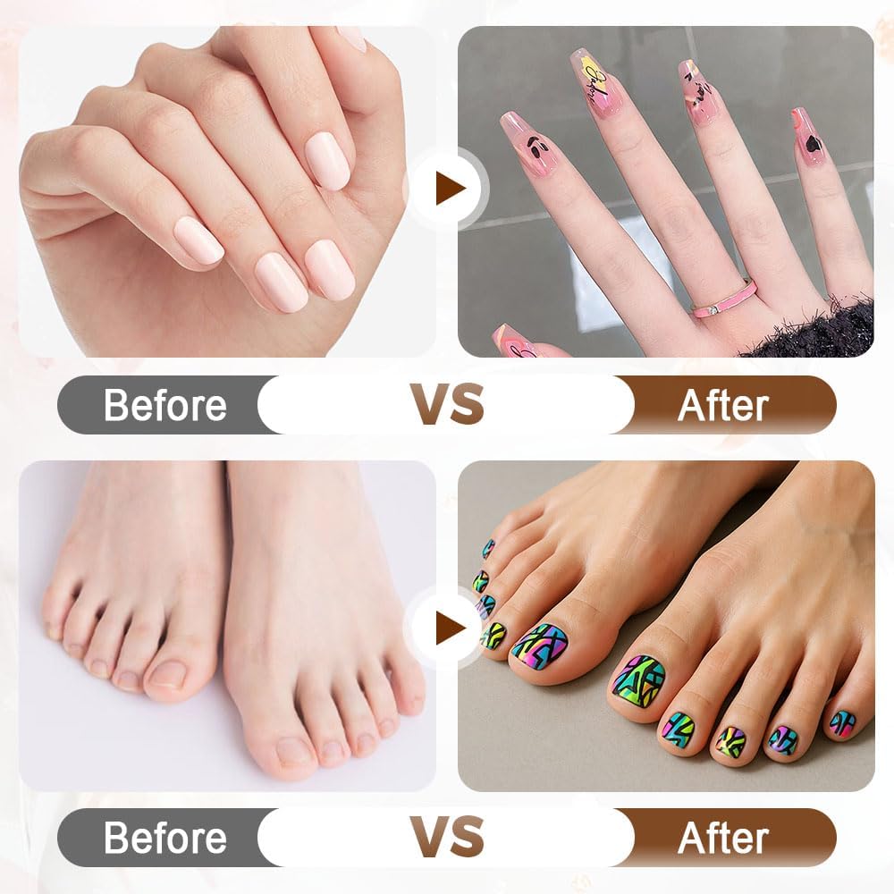 Nail Art Pens Set, 0.5mm Quick Dry Dotting Liner Markers | Upgrade Nails Art Markers Nail Pens for Girls Quick Dry Graffiti Dotting Point Liner Pens for Home Salon BST220