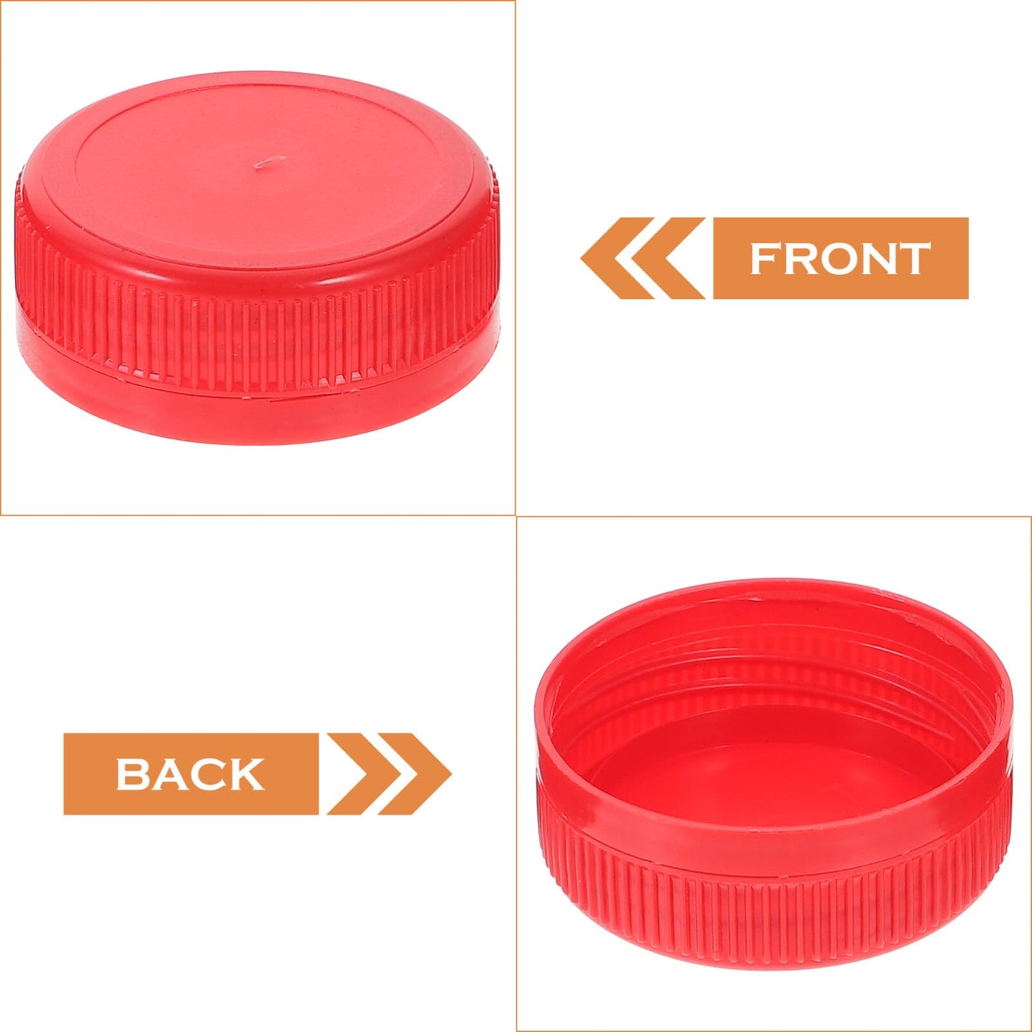 100Pack White Plastic Bottle Caps, 38mm (1.53") Replacement Lids, Leak-Free Screw-on Caps for Juice, Milk, Water Bottles Tops and Diy Crafts BST202
