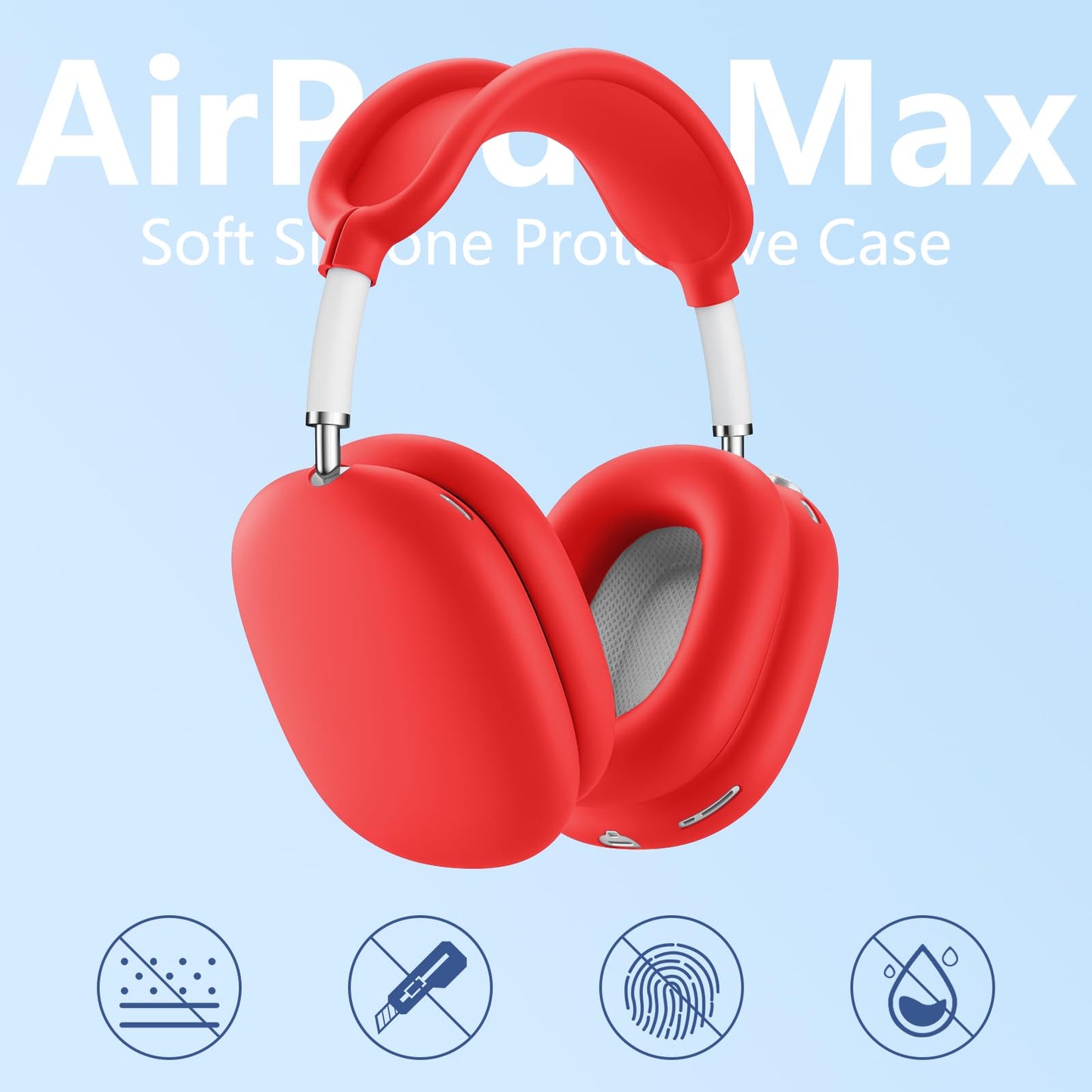 Case for Airpods Max Headphones, Ear Pad Case Cover/Ear Cups Cover/Headband Cover for AirPods Max 2 & 1 (USB-C/Lightning) (2026/2024/2020), Silicone for Apple Airpod Max 2,Accessories Cases,Deep Green WN420