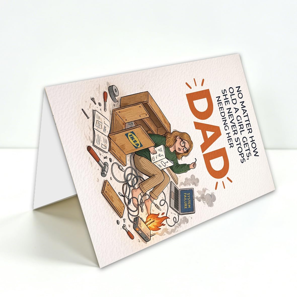 Memorial Fathers Day Card for Husband, Fathers Day Card for Husband in Heaven, Sympathy Fathers Day Gift, with Kraft Envelope and Gold Seal Sticker BST220