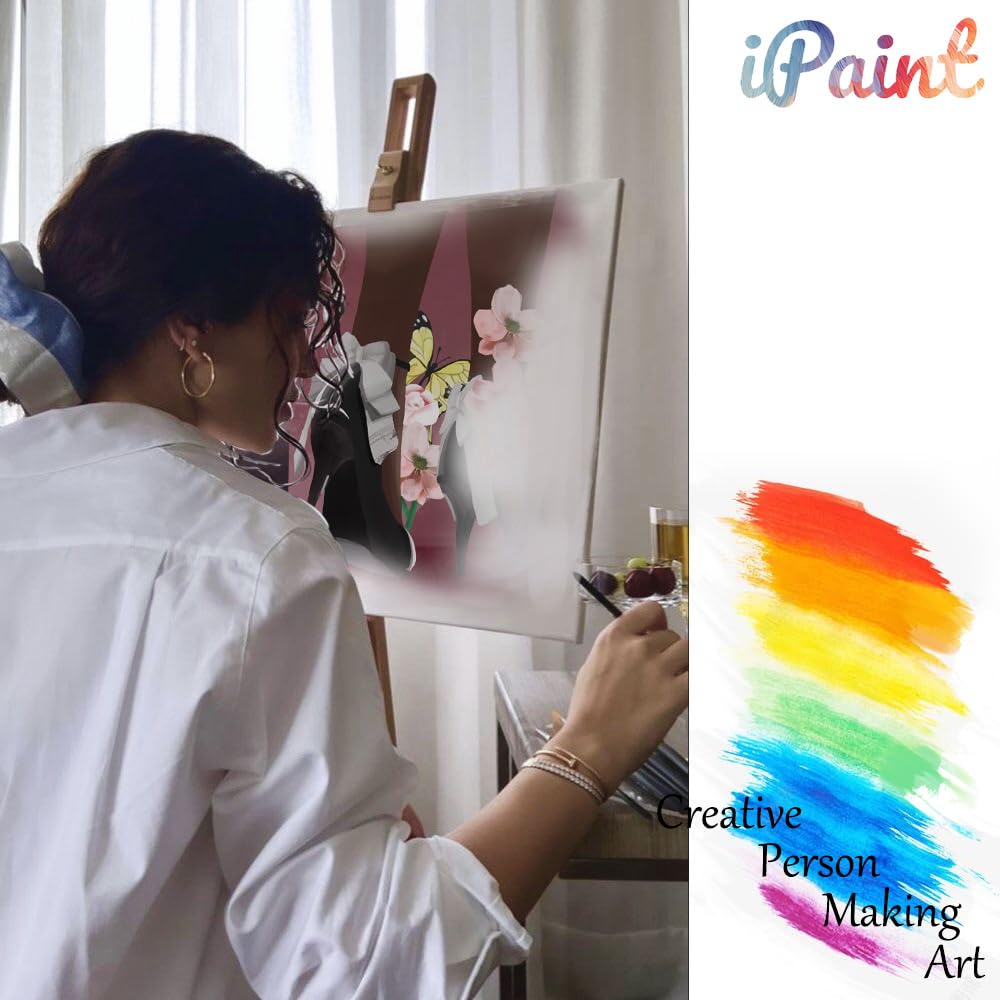 2Pcs Sip and Paint Kit for Adults,Valentines Couple Painting Kit Supplies Canvas, Pre Drawn Canvas to Paint for Date Night for Couples DIY Acrylic Painting Kits Party Favor 8×10 WN420