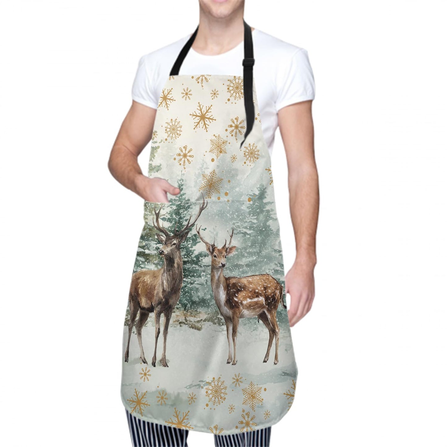 Giwawa Unisex Adult Apron Waterproof Stain Resistant Kitchen Cooking Apron with 2 Pockets for BBQ Grill Painting BST326H
