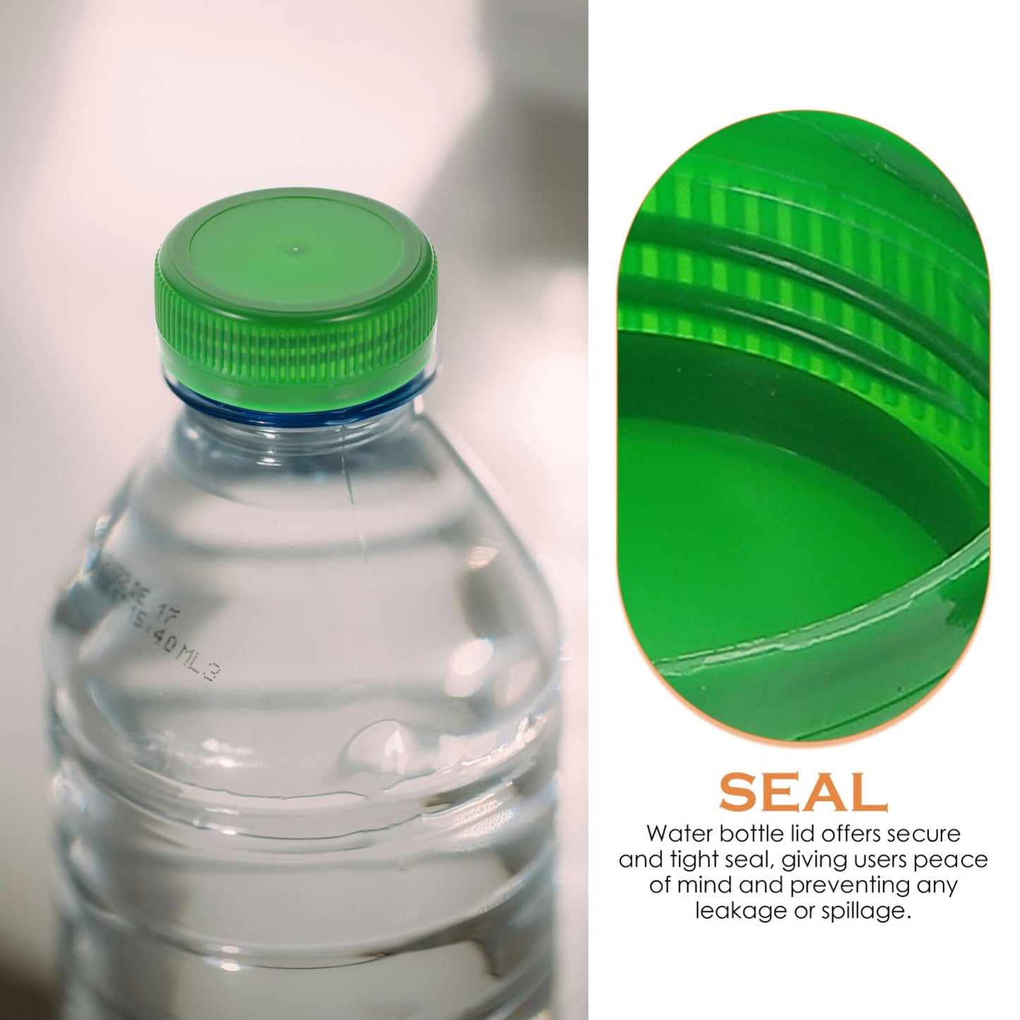 100Pack White Plastic Bottle Caps, 38mm (1.53") Replacement Lids, Leak-Free Screw-on Caps for Juice, Milk, Water Bottles Tops and Diy Crafts BST202