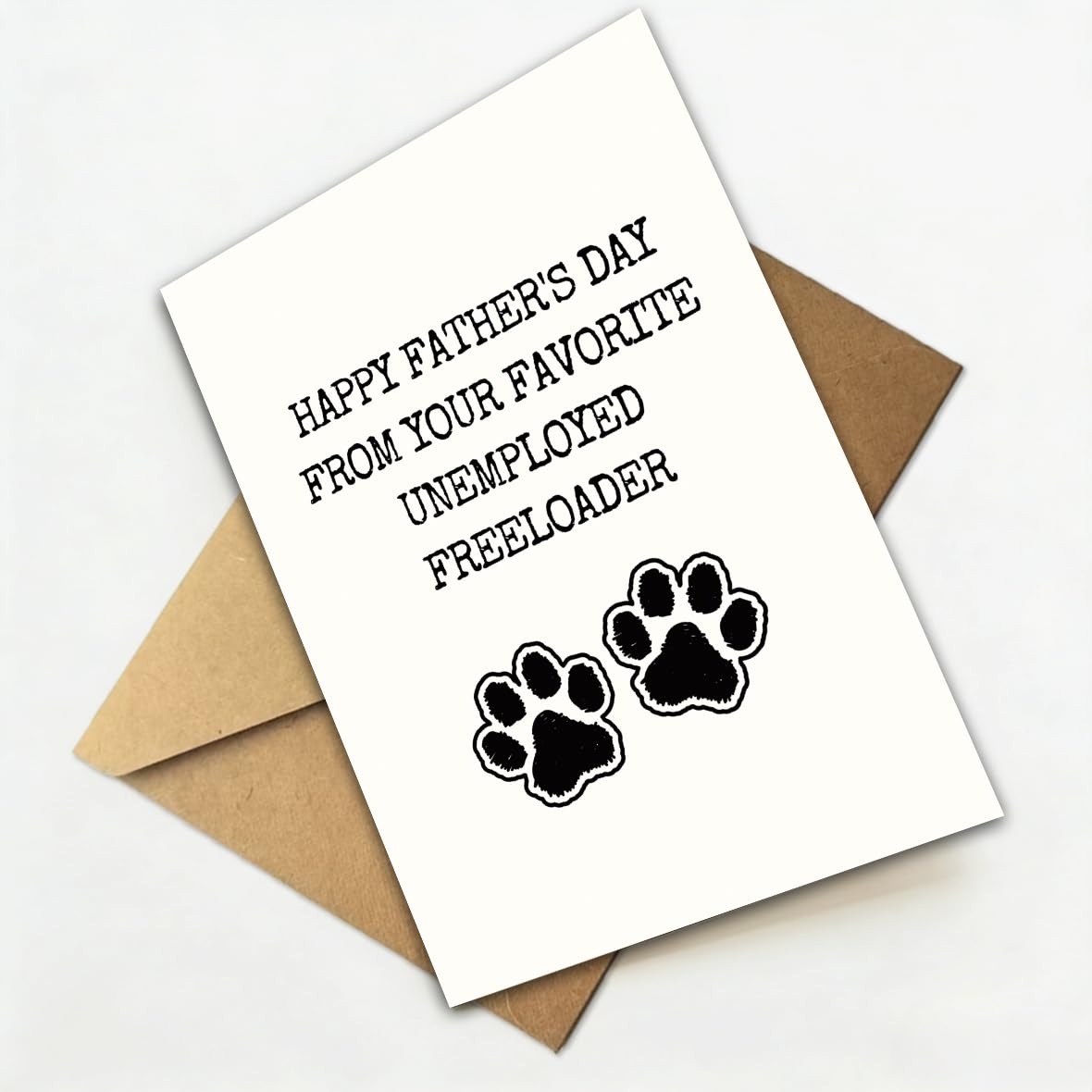 Funny Fathers Day Card for Dad, Fathers Day Gift for Dad, with Kraft Envelope and Gold Seal Sticker BST220