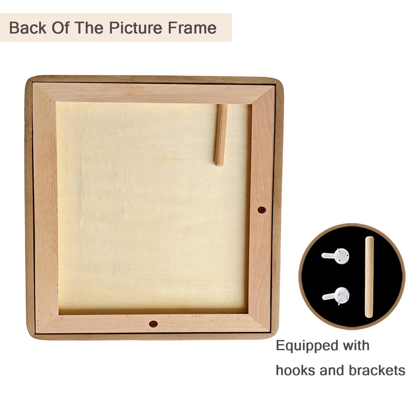 8x8 Solid Wood Picture Frame with Mat, Walnut Wooden Photo Frame with Tempered Glass, Tabletop or Wall Mounted Display BST220