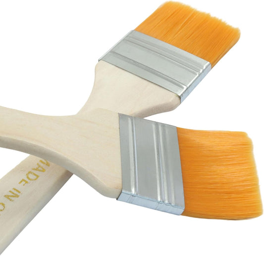 12Pcs 1.6Inch Durable Paint Brush, Soft Bristle Trim Painting Tool Small Paint Brushes, Nylon Bristle Painting Tool for Walls/Touch Up/Cabinets/Fences WN420