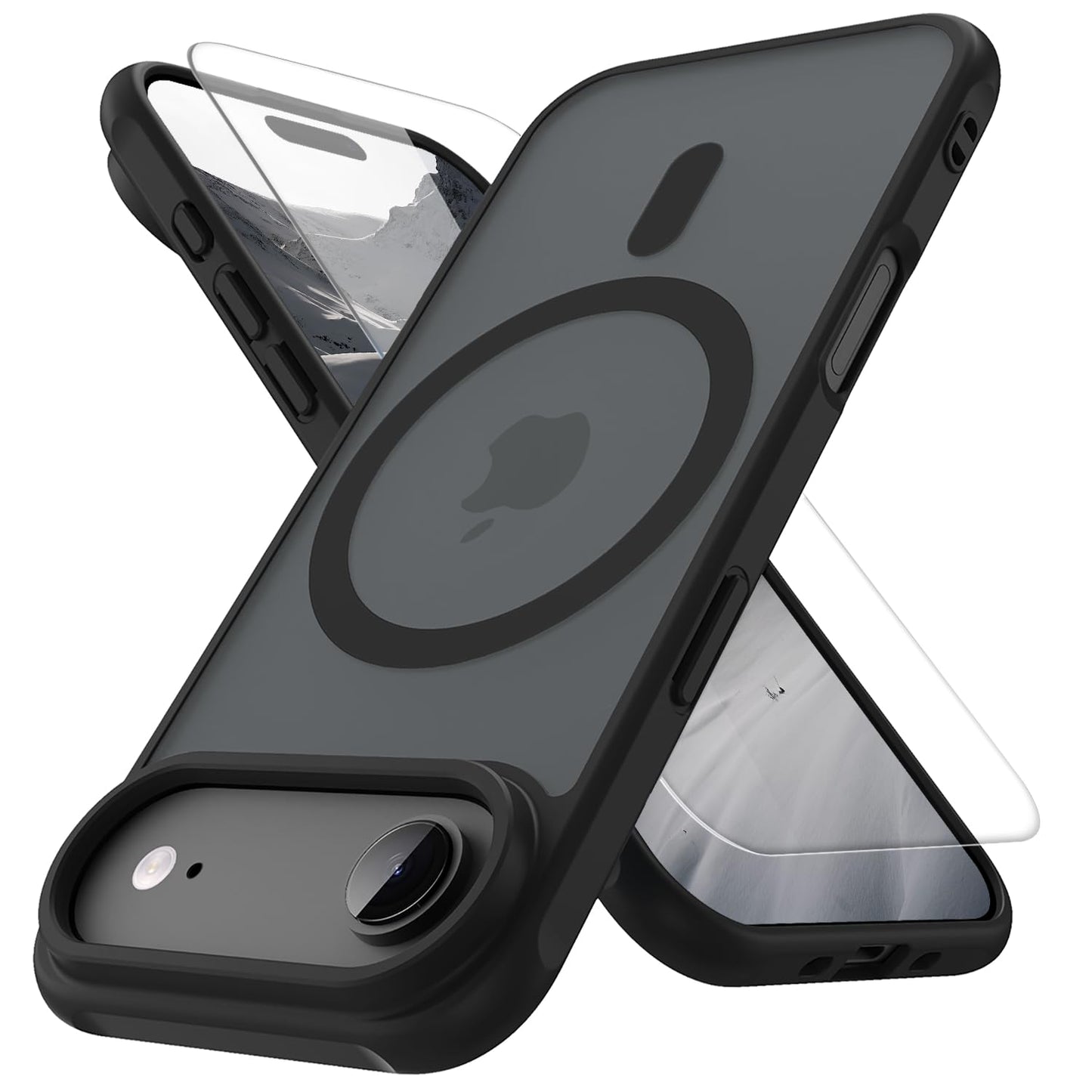 PinLiSheng for iPhone 17 Pro Max Case， Compatible with MagSafe, Shockproof Military-Grade Protection, Scratch-Resistant Back, Anti-Yellowing，Magnetic Phone Case for iPhone 17 Pro Max, Clear WN420