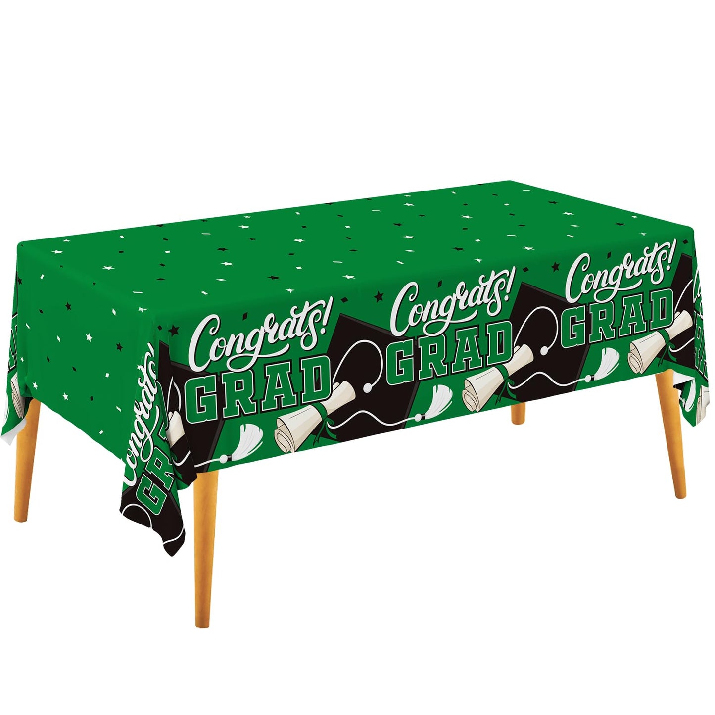 Gatherfun Graduation Decorations 2026 Kit - 2 Pcs Red Gongrats Grad Tablecover for Party Decorations，Graduation Plastic Table Covers 54"x108" BST326L