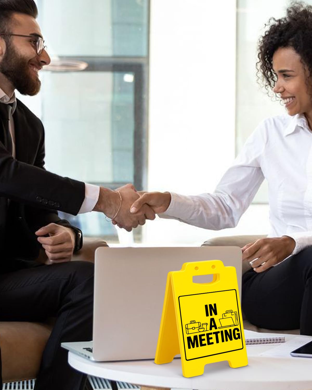Funny Team Office Desk Decorative Sign If You See Me Talking to Myself We're Having a Team Meeting Desk Sign for Office Cubicle Decor BST202