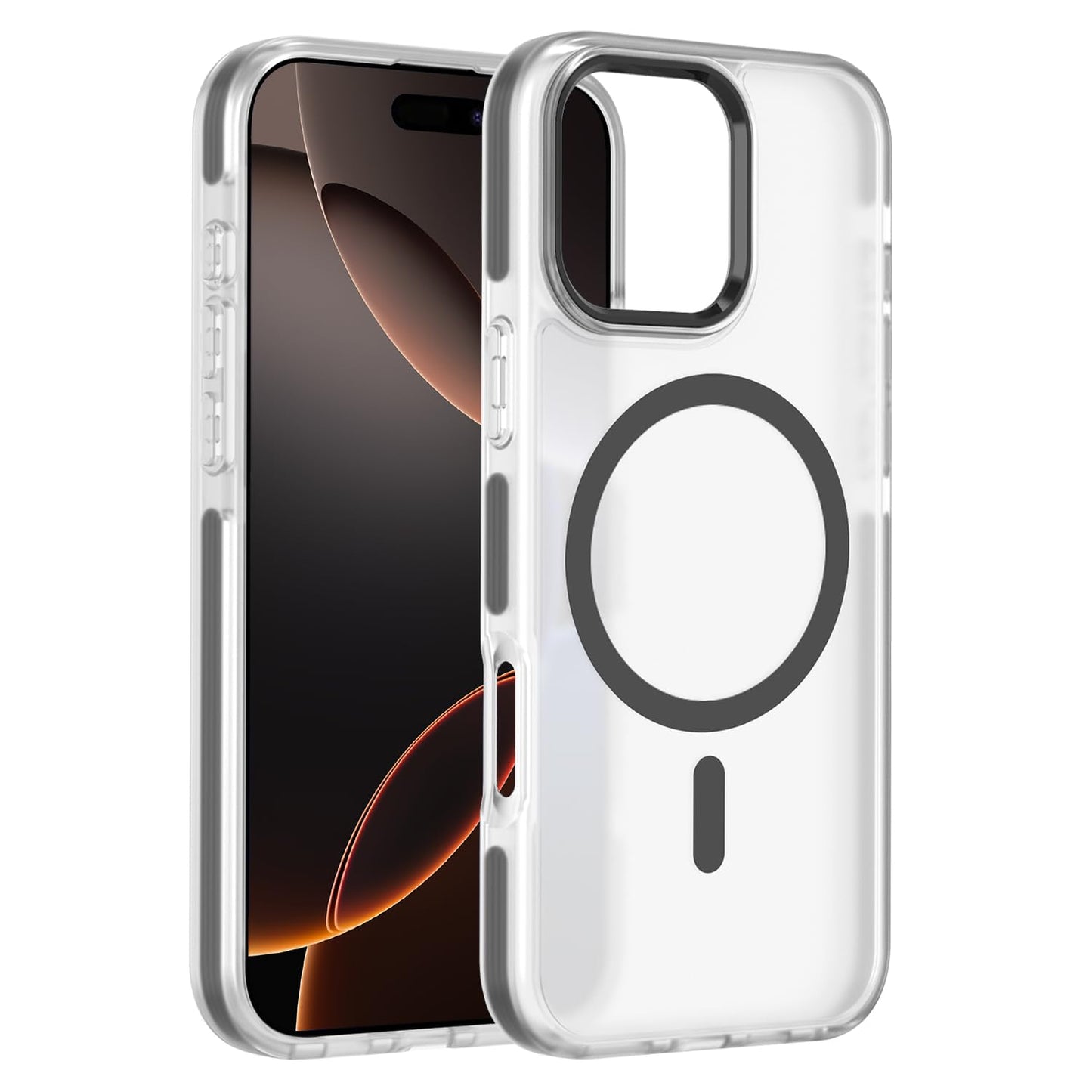 PinLiSheng for iPhone 17 Pro Max Case， Compatible with MagSafe, Shockproof Military-Grade Protection, Scratch-Resistant Back, Anti-Yellowing，Magnetic Phone Case for iPhone 17 Pro Max, Clear WN420