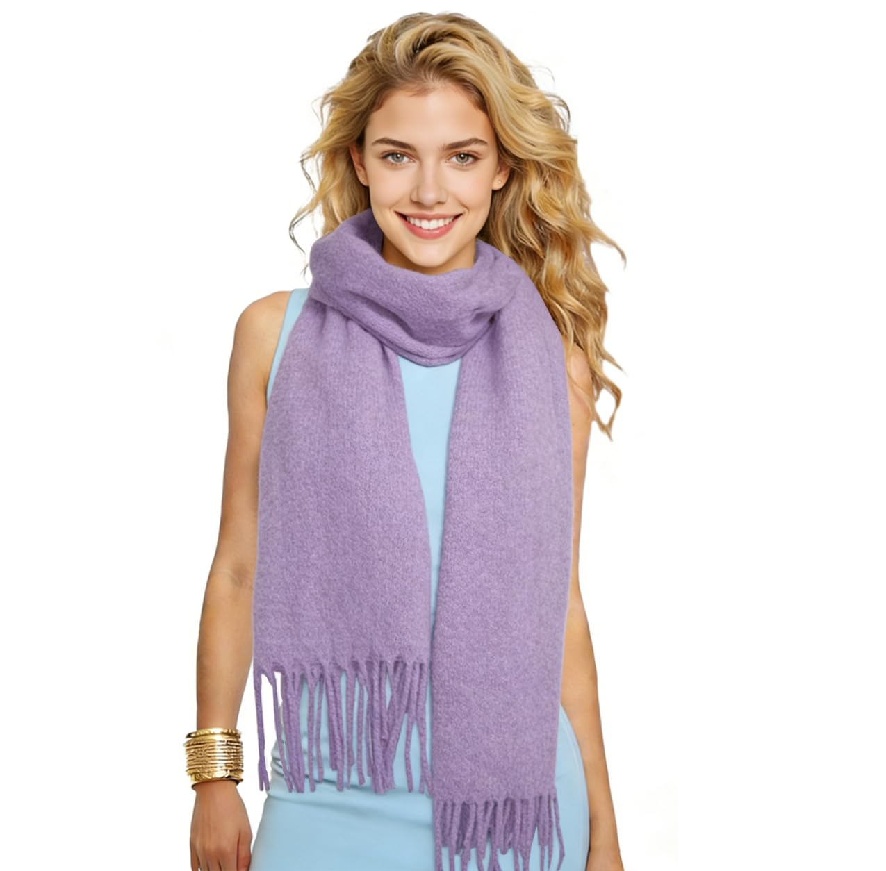 Winter Soft Long Scarf, Pashmina Shawls and Wraps, Warm Large Scarves for Men Women Evening Dress Wedding WN420