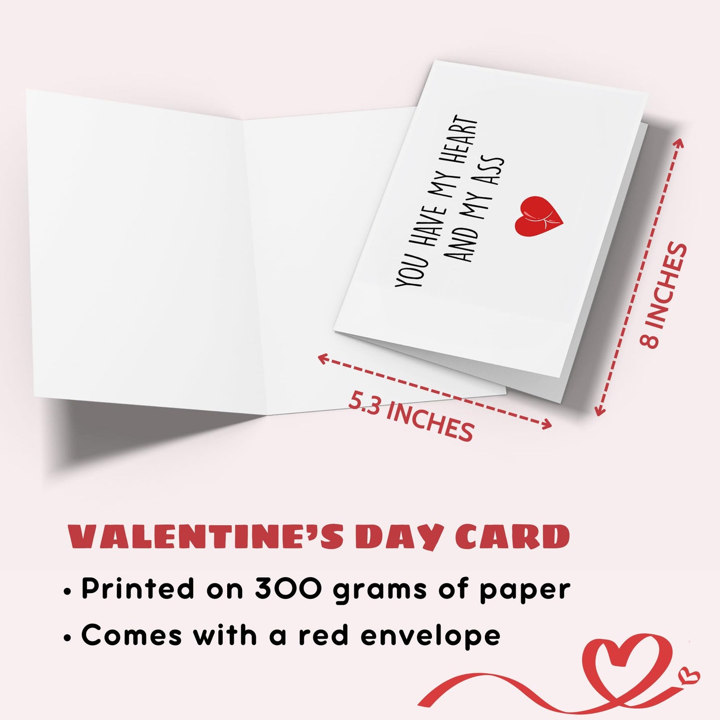 Pawzity Valentines Gifts for Him, Boyfriend, Bf, Husband, Men - Funny Valentines Card for Him - Anniversary, Birthday Gifts for Him - Single 5.3''x 8'' Funny Card with Envelope for Boyfriend, Husband WN420