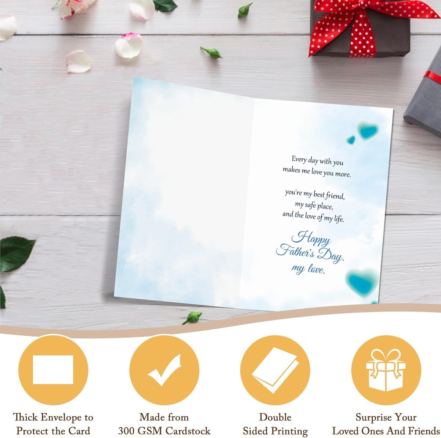 Funny Fathers Day Card for Dad Daddy Bonus Dad, Cute Cards for Fathers Day, Father's Day Cards from Son Daughter, Father's Day Cards Gift For Men Him BST202