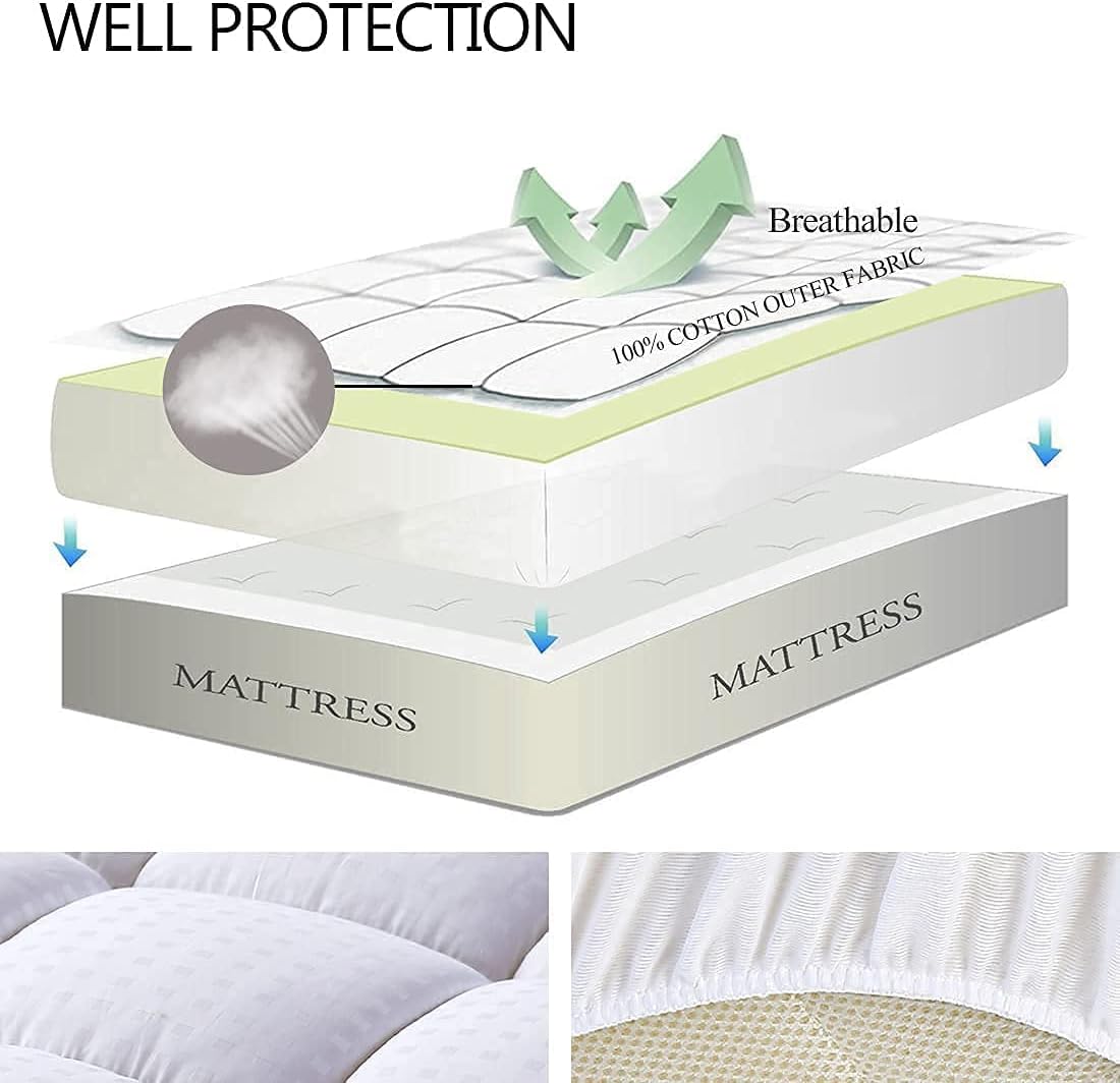 EASELAND Twin Size Mattress Pad 72