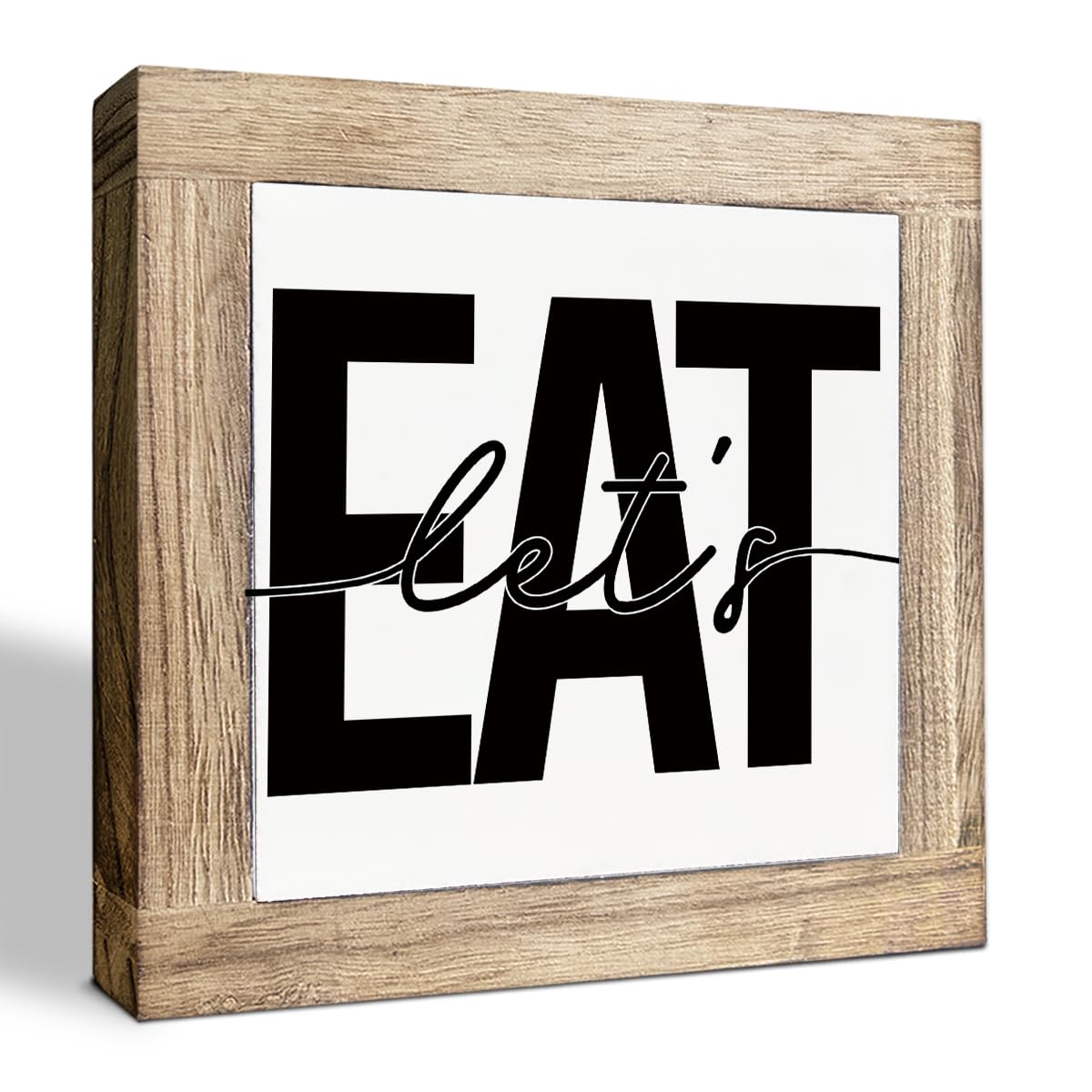 Just A Spoonful of Sugar Sign, Coffee Decor Sign, Rustic Kitchen Box Signs, Coffee Station Decor, Modern Farmhouse Home Decors for Kitchen Bar, Cafe Decors, Freestanding Wooden Plaque BST326L