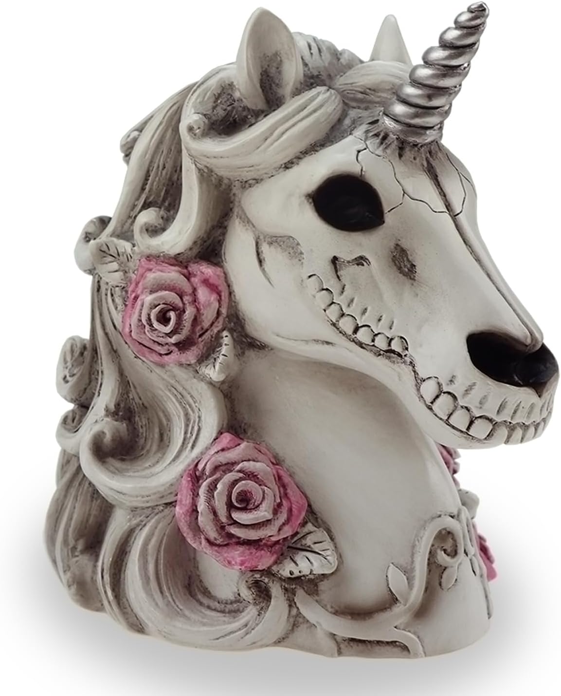 Gothic Unicorn Skull Piggy Bank Sugar Skull Gift for Women Adults Halloween Skeleton Day Dead Goth Home Decor BST220