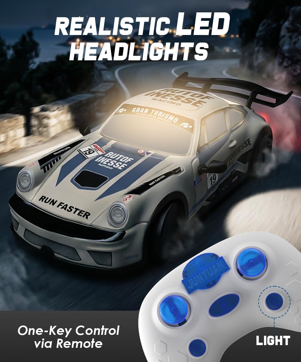Remote Control Car - 2.4GHz RC Car Toys for Kids Lights Up High Speed Race Car Toys for Boys and Girls Gifts 3+ Years Old WN420