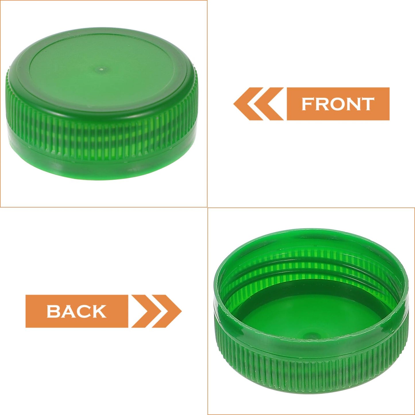 100Pack White Plastic Bottle Caps, 38mm (1.53") Replacement Lids, Leak-Free Screw-on Caps for Juice, Milk, Water Bottles Tops and Diy Crafts BST202
