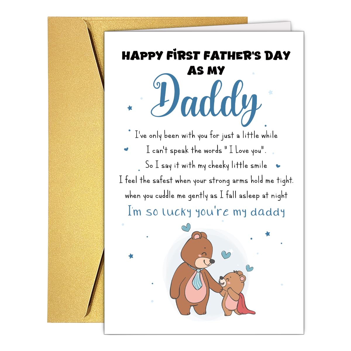 Funny Fathers Day Card for Dad Stepdad Bonus Dad Husband Grandpa, Humorous Happy Father's Day Card Gift from Son Daughter Grandson Granddaughter, Unique Fathers Day Card for Him BST202