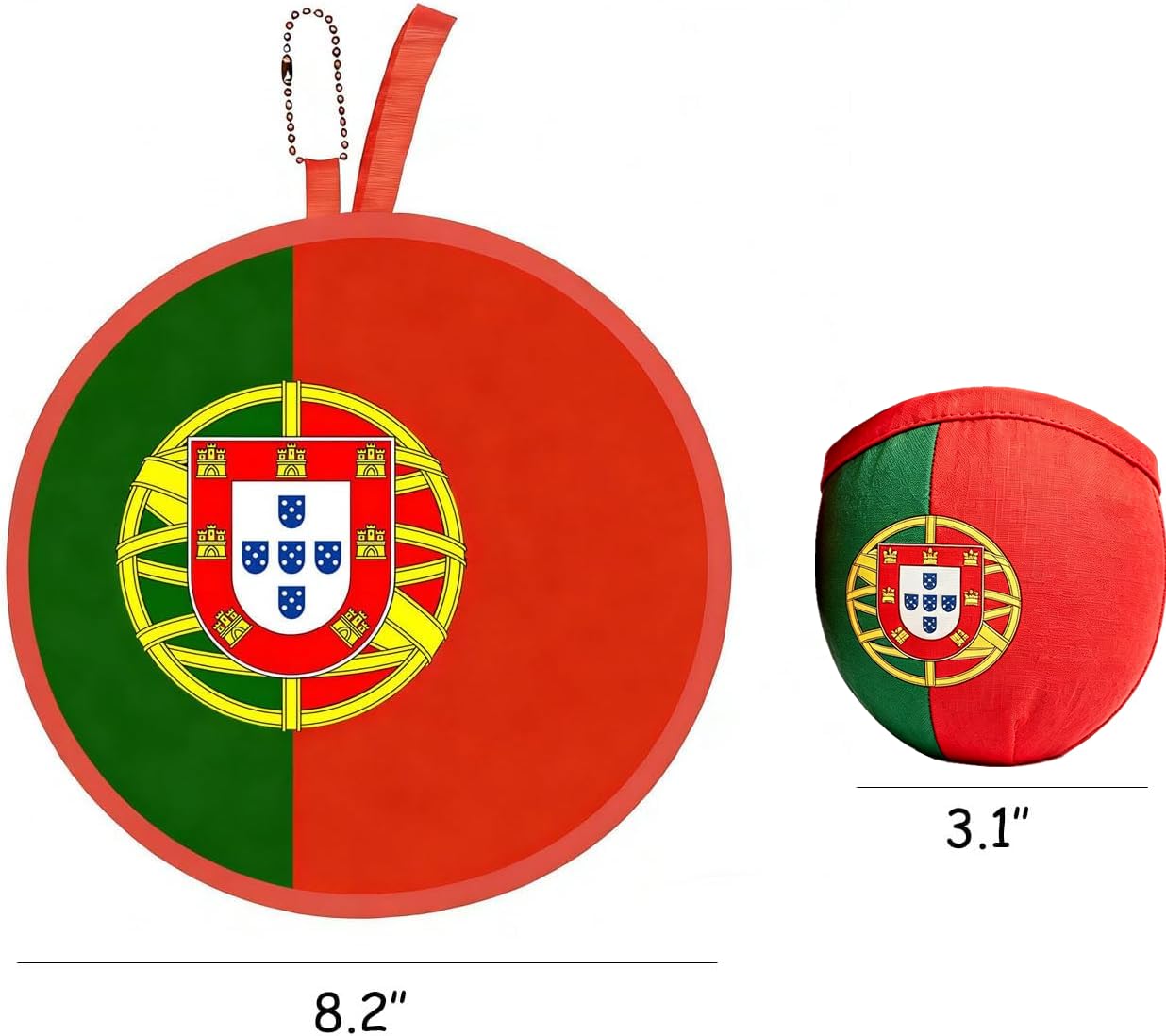2026 World Cup Canada Flag Folding Hand Fans 3 PCS, 8.2" Fabric Round Foldable Fans with Matching Storage Pouches, Portable Hanging Fans for Game Day and Party Canada BST220