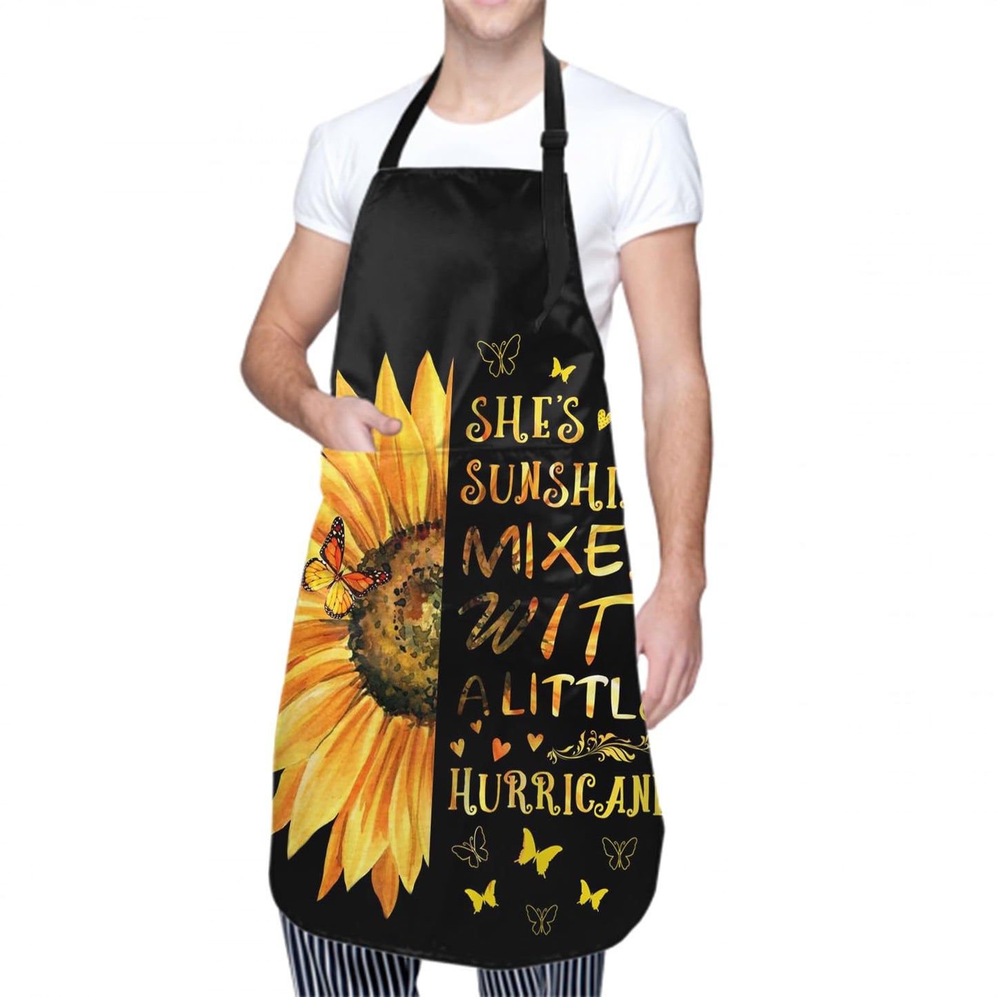 Giwawa Unisex Adult Apron Waterproof Stain Resistant Kitchen Cooking Apron with 2 Pockets for BBQ Grill Painting BST326H