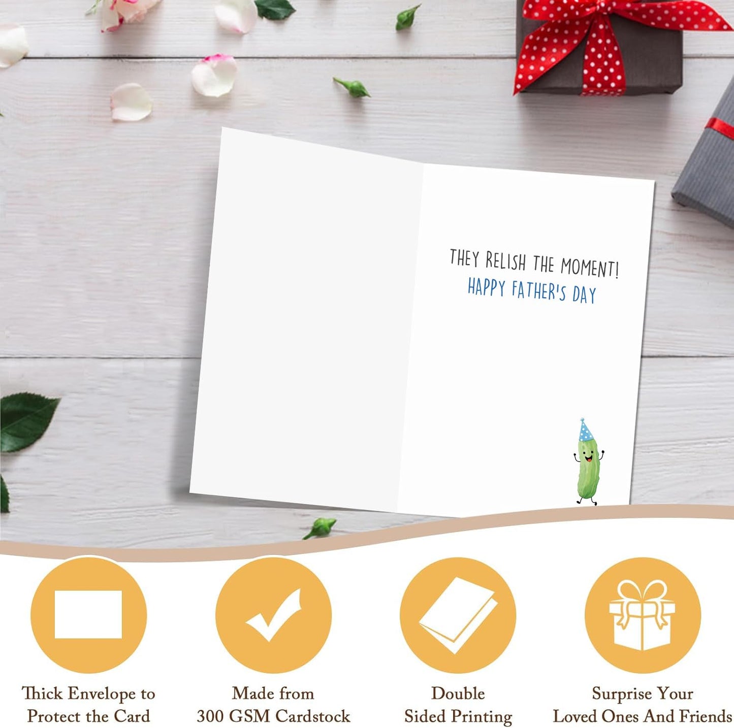 Funny Fathers Day Card for Dad Daddy Bonus Dad, Cute Cards for Fathers Day, Father's Day Cards from Son Daughter, Father's Day Cards Gift For Men Him BST202