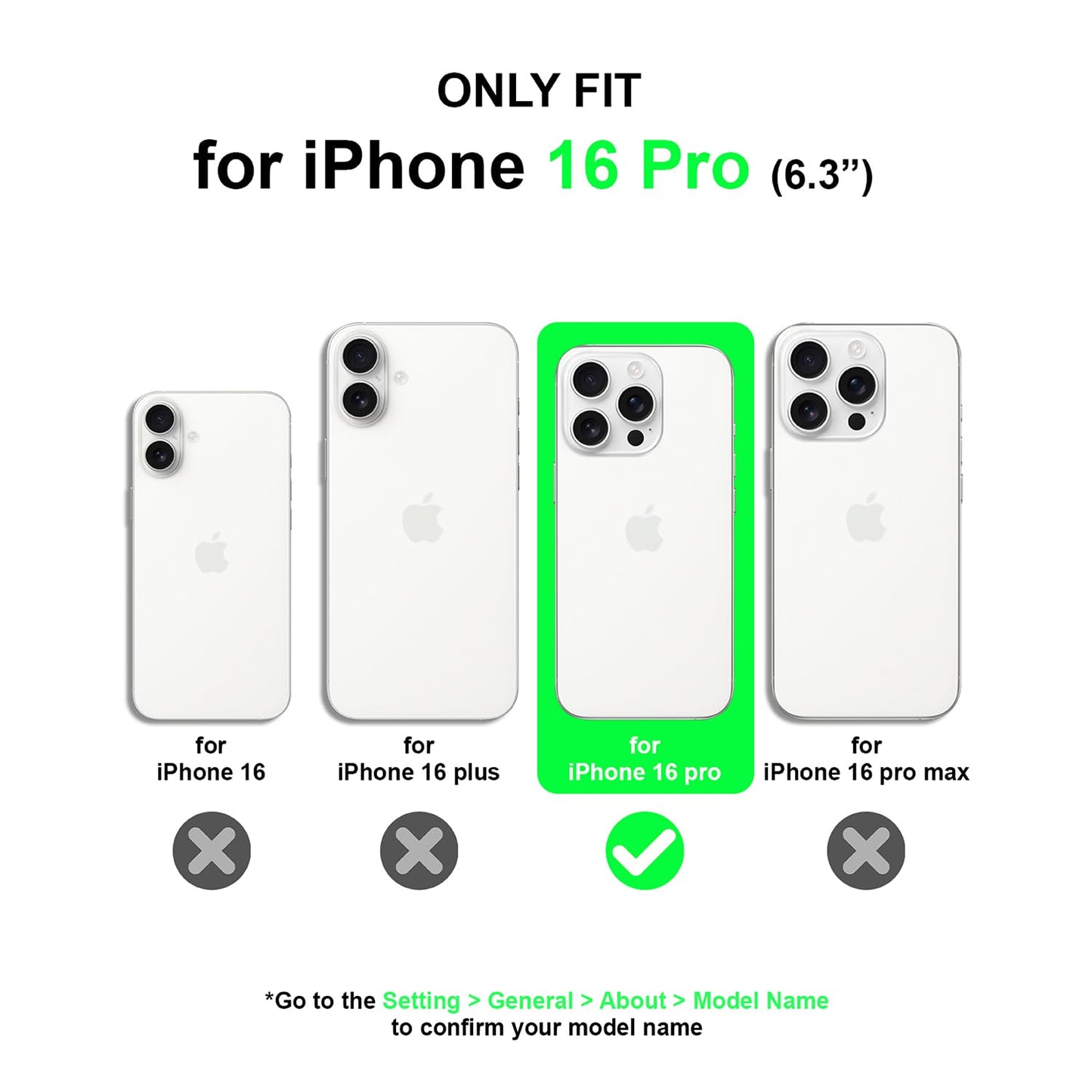 PULOKA for iPhone 14 Pro Transparent Case, Compatible with MagSafe, Clear Protector Slim Cover, Magnetic Phone Case for iPhone 14 Pro 6.1 inch Balck WN420