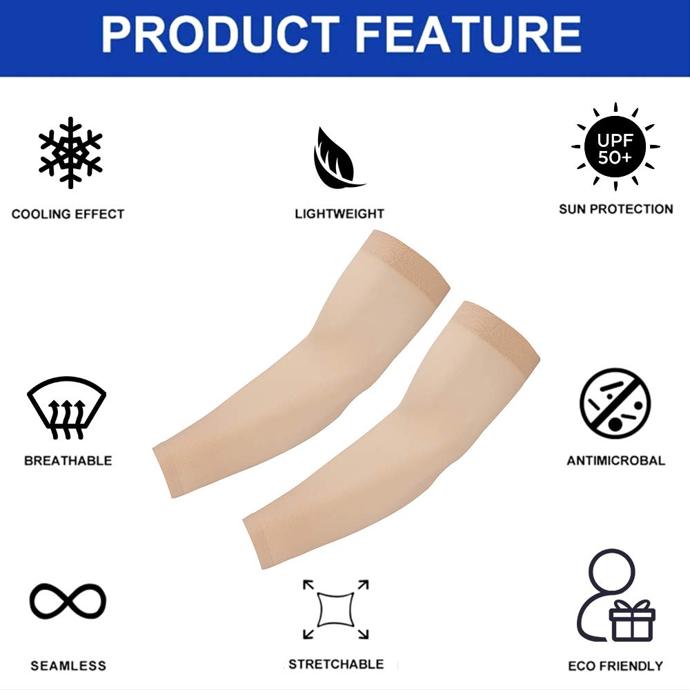 Arm Sleeves for Women Men Hand Cover Cooling Compression Arm Sleeve Tattoo Cover Up Sleeves to Cover Arm Warmers WN420