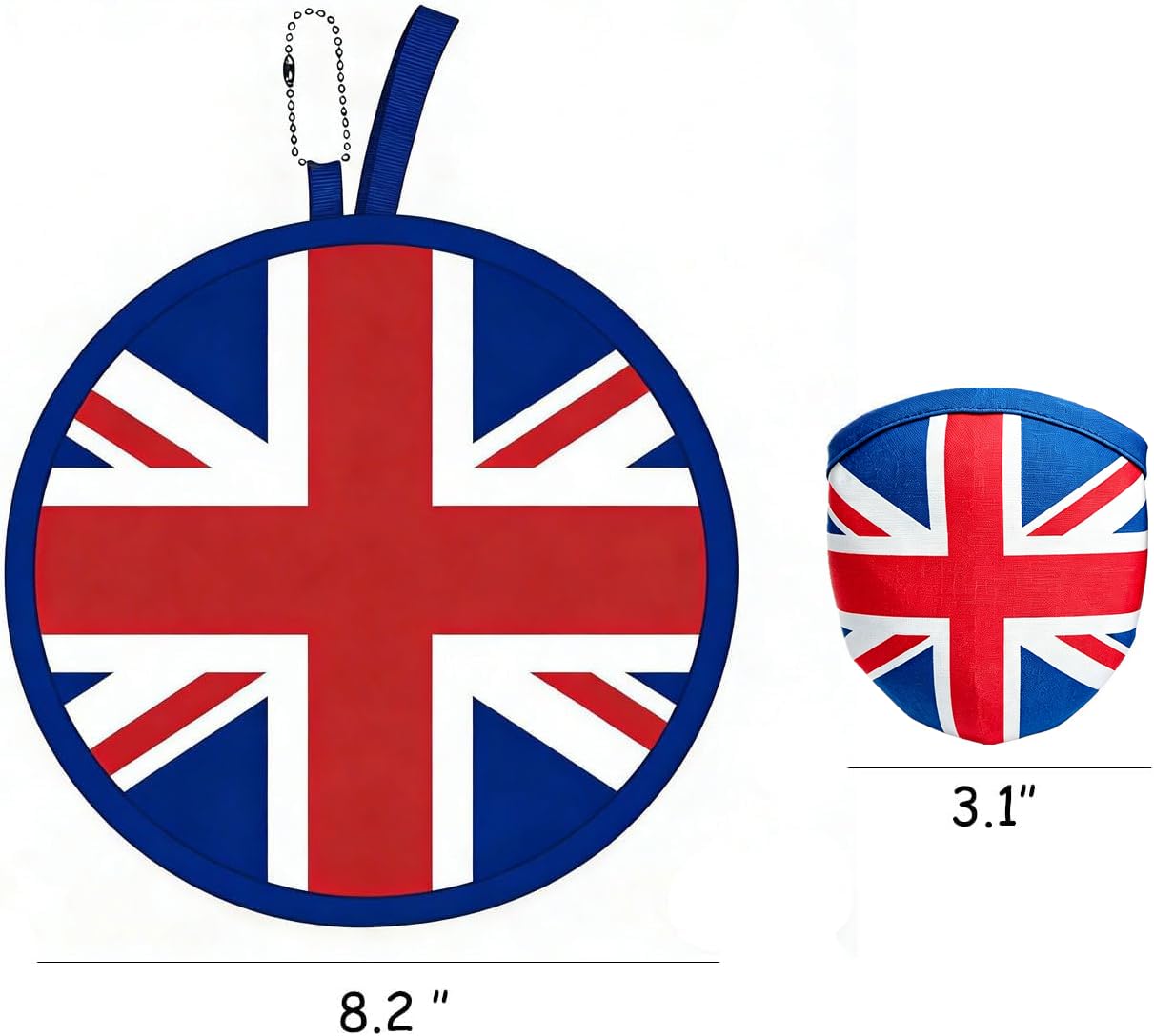 2026 World Cup Canada Flag Folding Hand Fans 3 PCS, 8.2" Fabric Round Foldable Fans with Matching Storage Pouches, Portable Hanging Fans for Game Day and Party Canada BST220