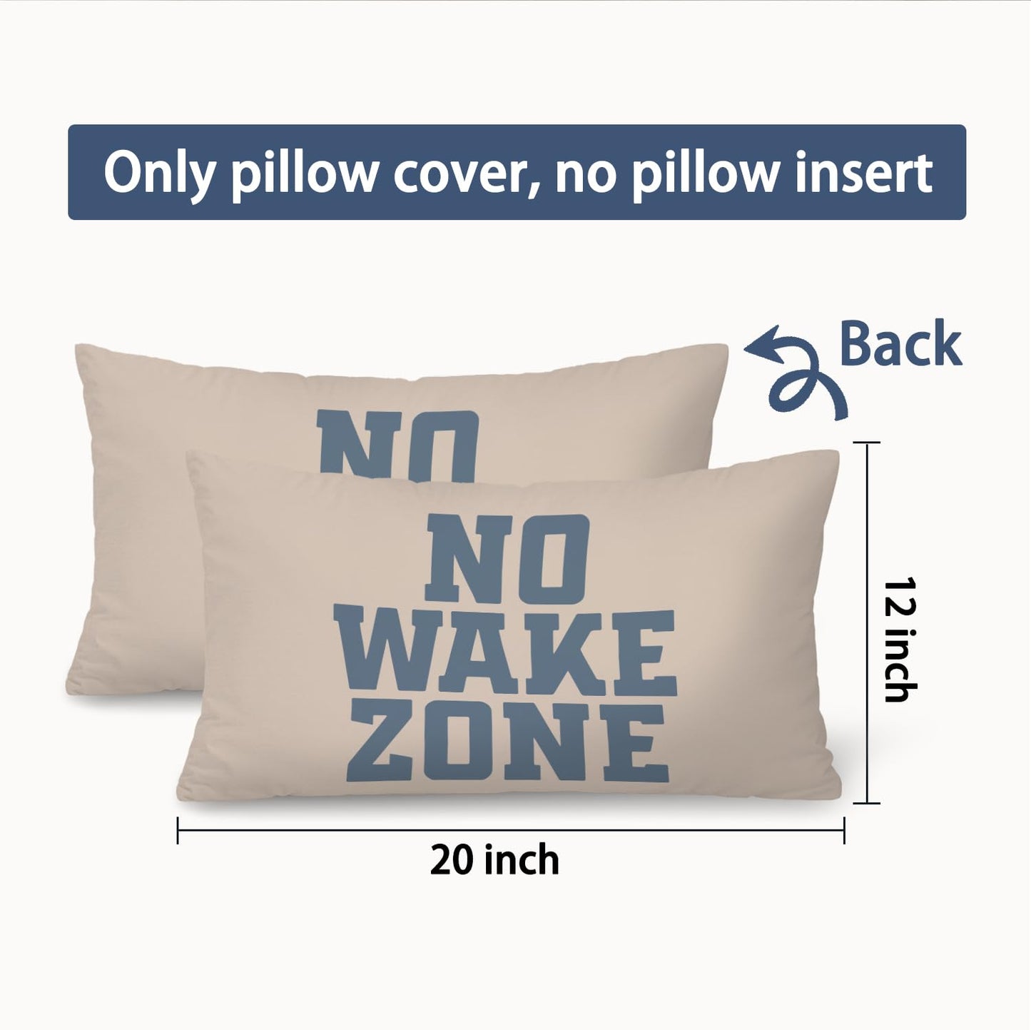 Coastal Beach Girly Room Decor 12x20 Pillow Cover, Preppy Beach Navy Blue Bikini Striped Decorative Lumbar Pillow Covers for Girls Bedroom College Dorm Sofa Couch BST326L