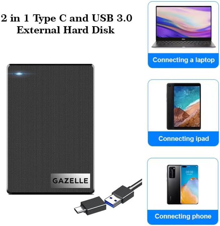 GAZELLE High-Speed Ultra Slim Portable External Hard Drive 31