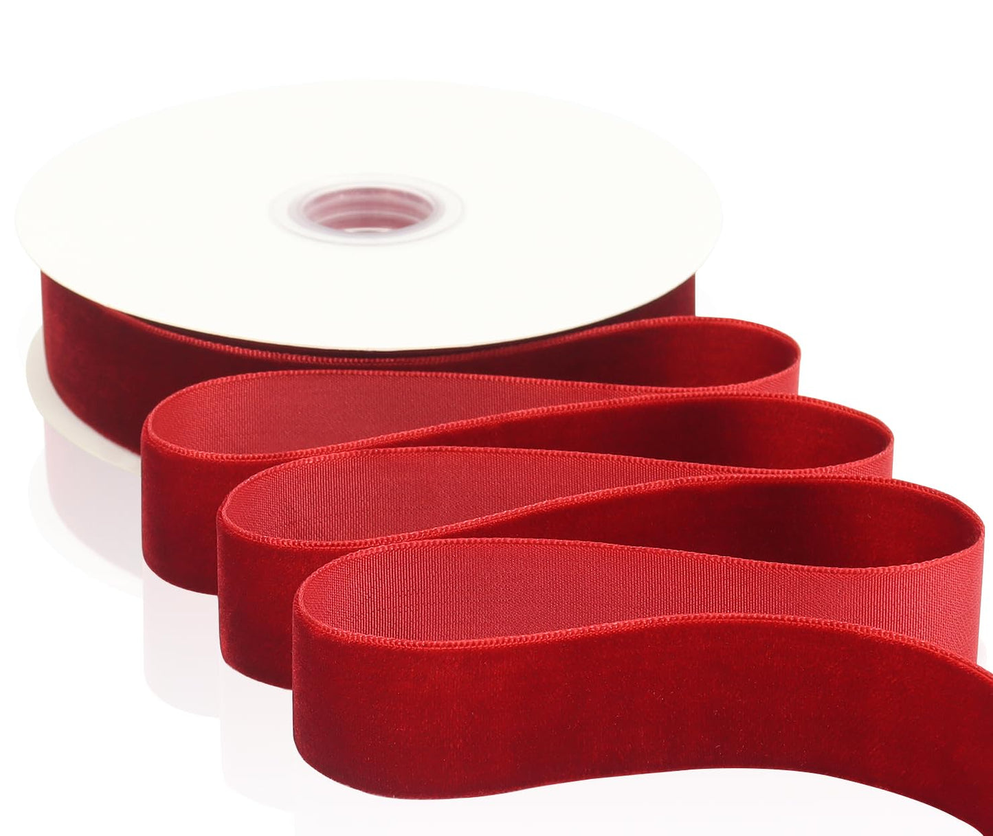 Red Velvet Ribbon 3/8 Inch X 12 Yards Christmas Ribbon for Gift Wrapping Christmas Ornaments Crafts Home Décor BST220